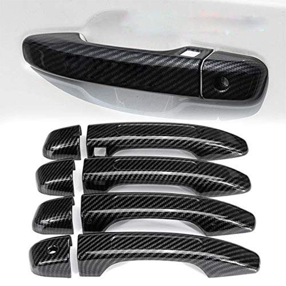 Carbon Fiber Layer Paint Door Handle Cover Overlay with 2 Smart - Product Imagery