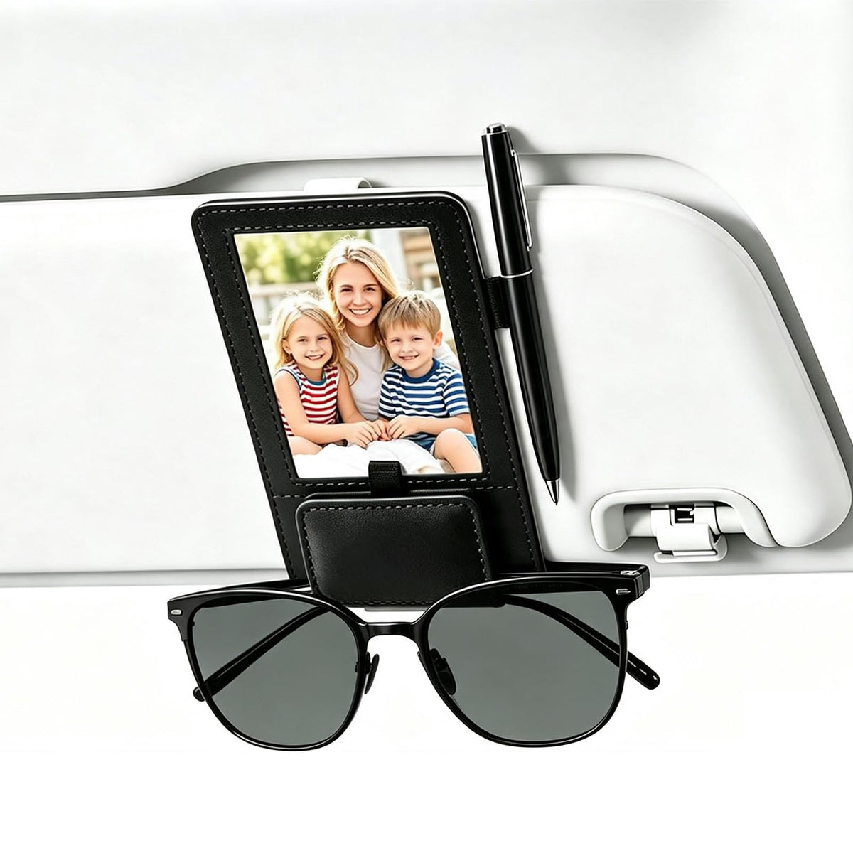 3 in 1 Sunglass & Photo Holder for Car, Universal Strong - Product Imagery