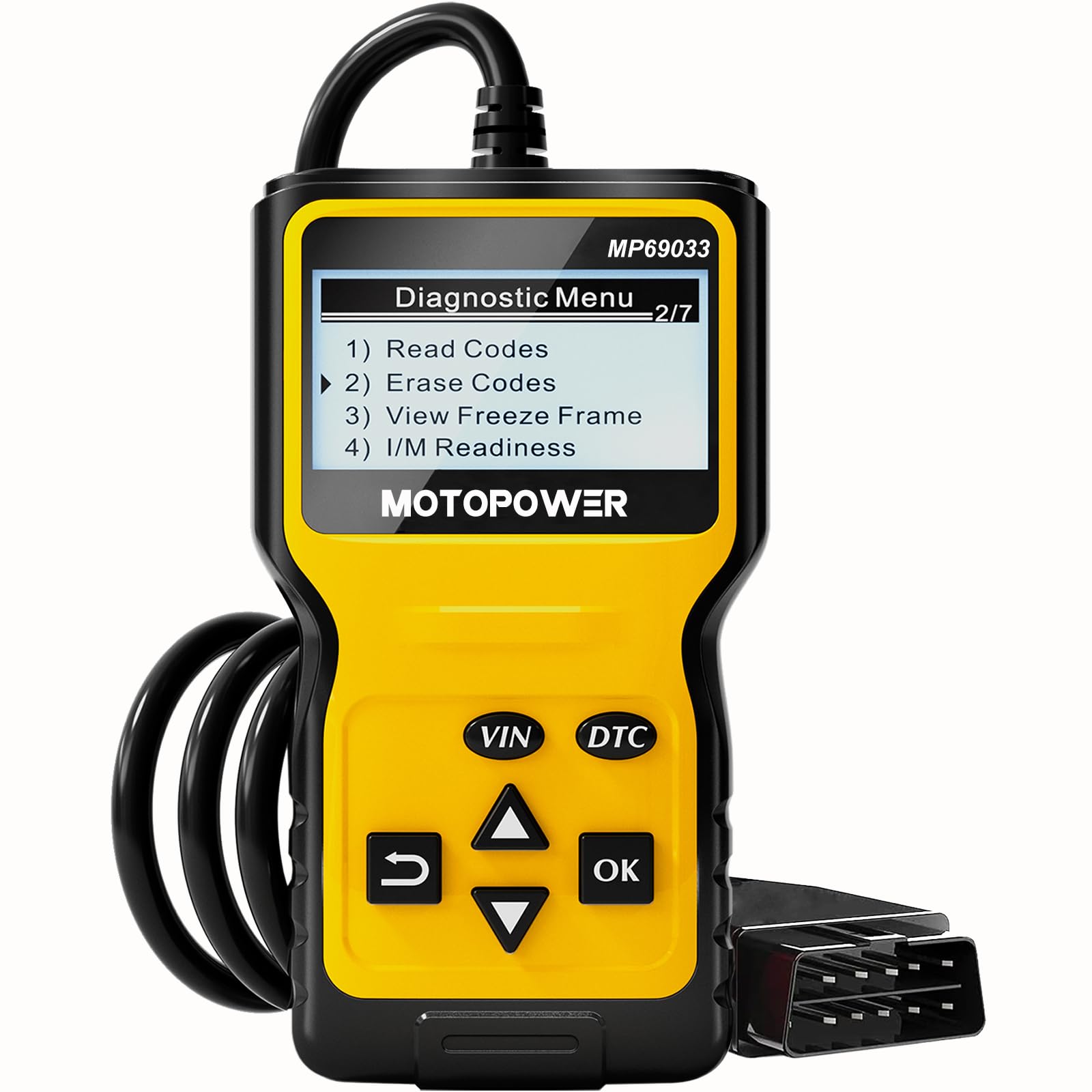 MOTOPOWER MP69033 Car OBD2 Scanner Code Reader Engine Fault - Product Imagery