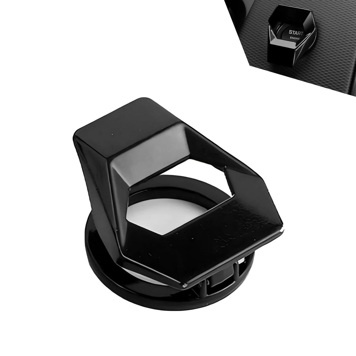Car Engine Start/Stop Button Cover, Zinc Alloy Push Start Button - Product Imagery