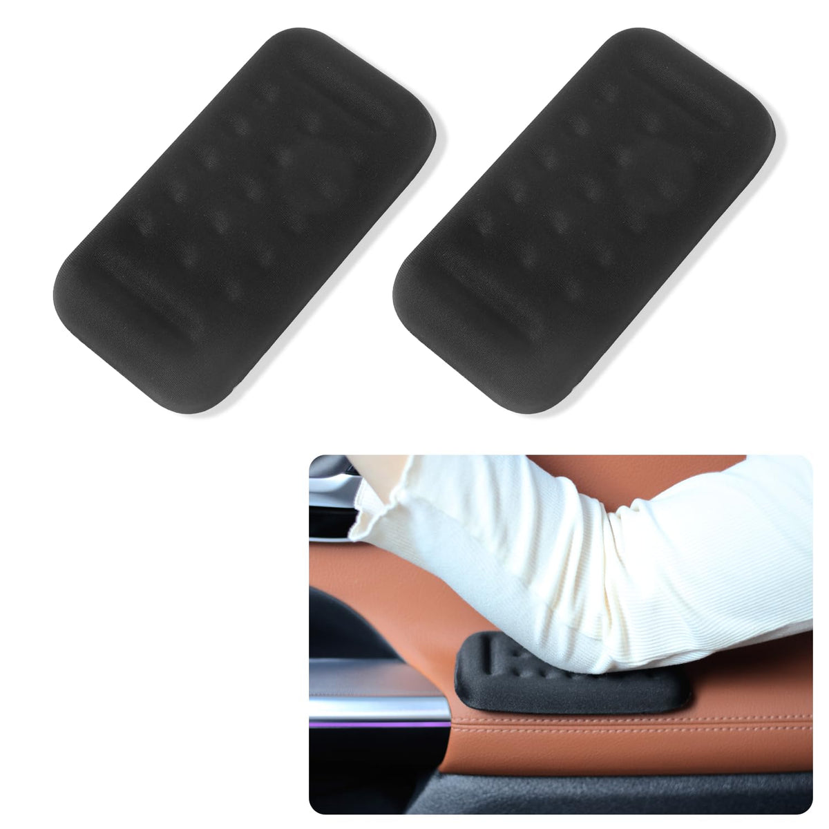 2PCS Car Arm Rest Elbow Pads,Comfortable Car Arm Rest Cushion - Product Imagery