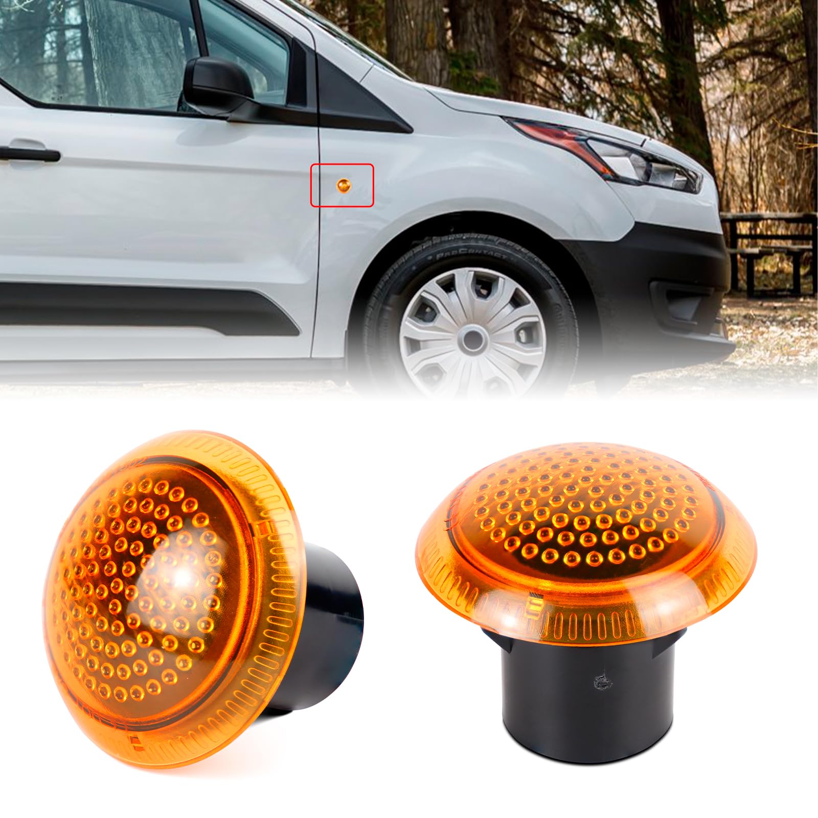 Driver and Passenger Turn Signal Light for 2010-2023 Ford - Product Imagery