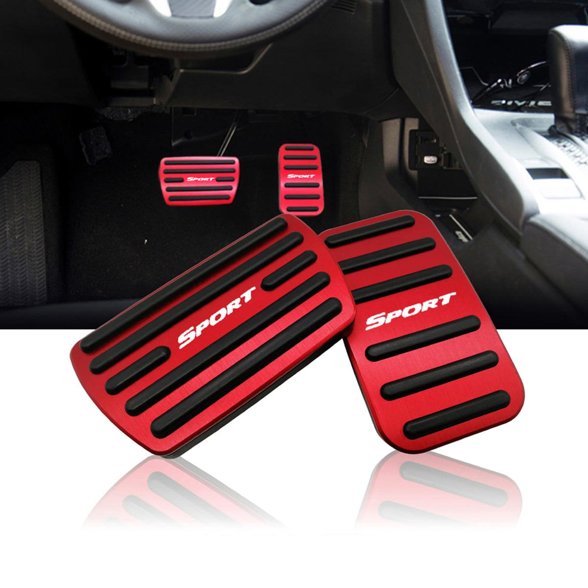 Anti-Slip Performance Foot Pedal Pads Compatible with Honda - Product Imagery