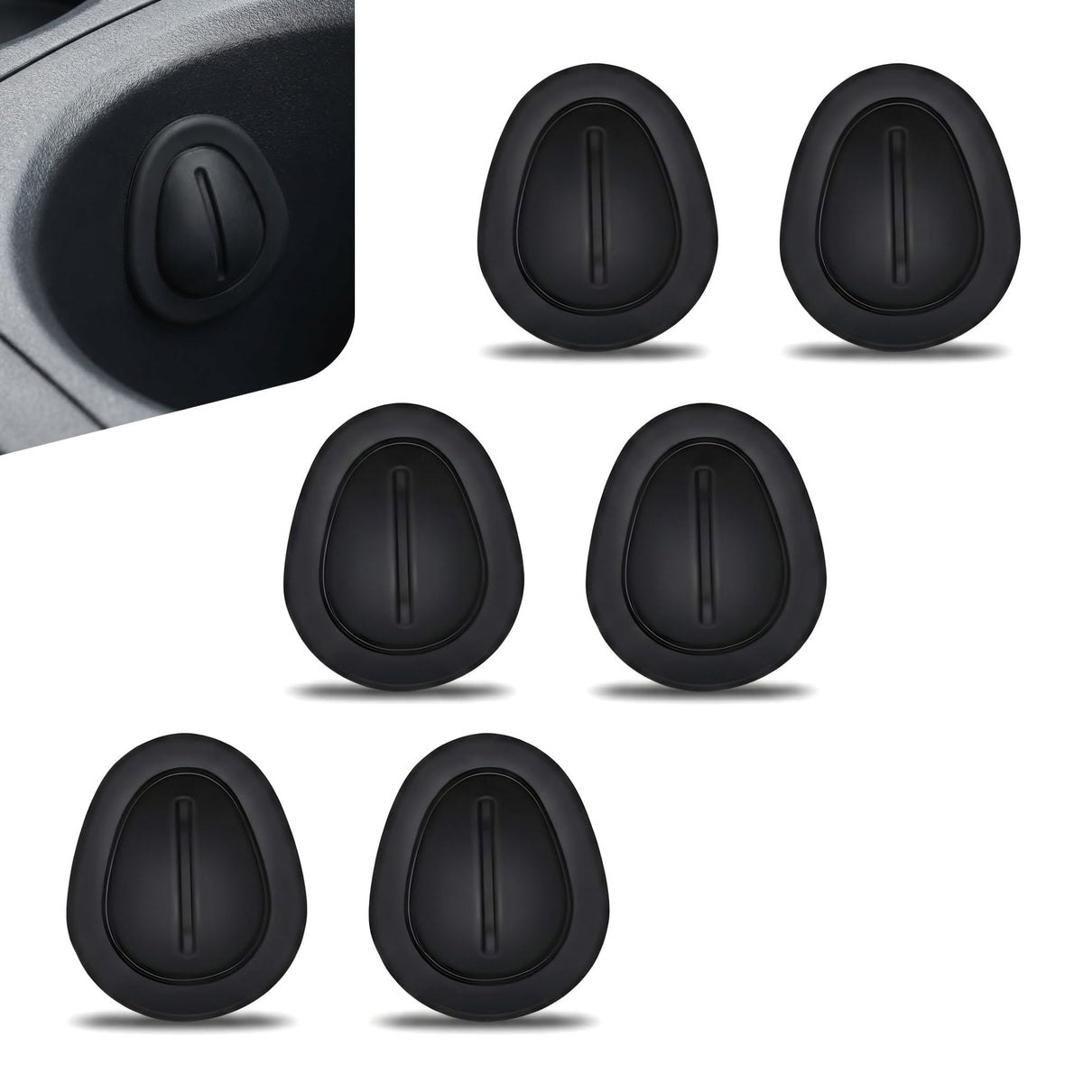 6PCS Car Cup Holder Insert, Silicone Anti-Shake Bottle - Product Imagery