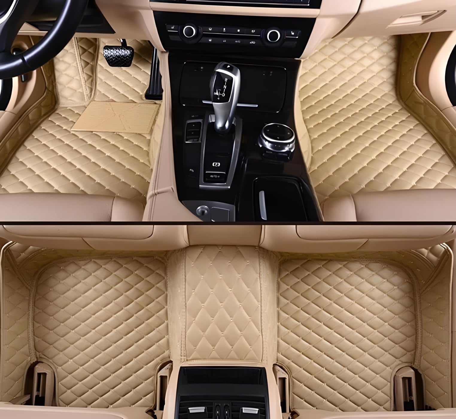 SARAHS Customized car Floor mats (Beige) - Product Imagery