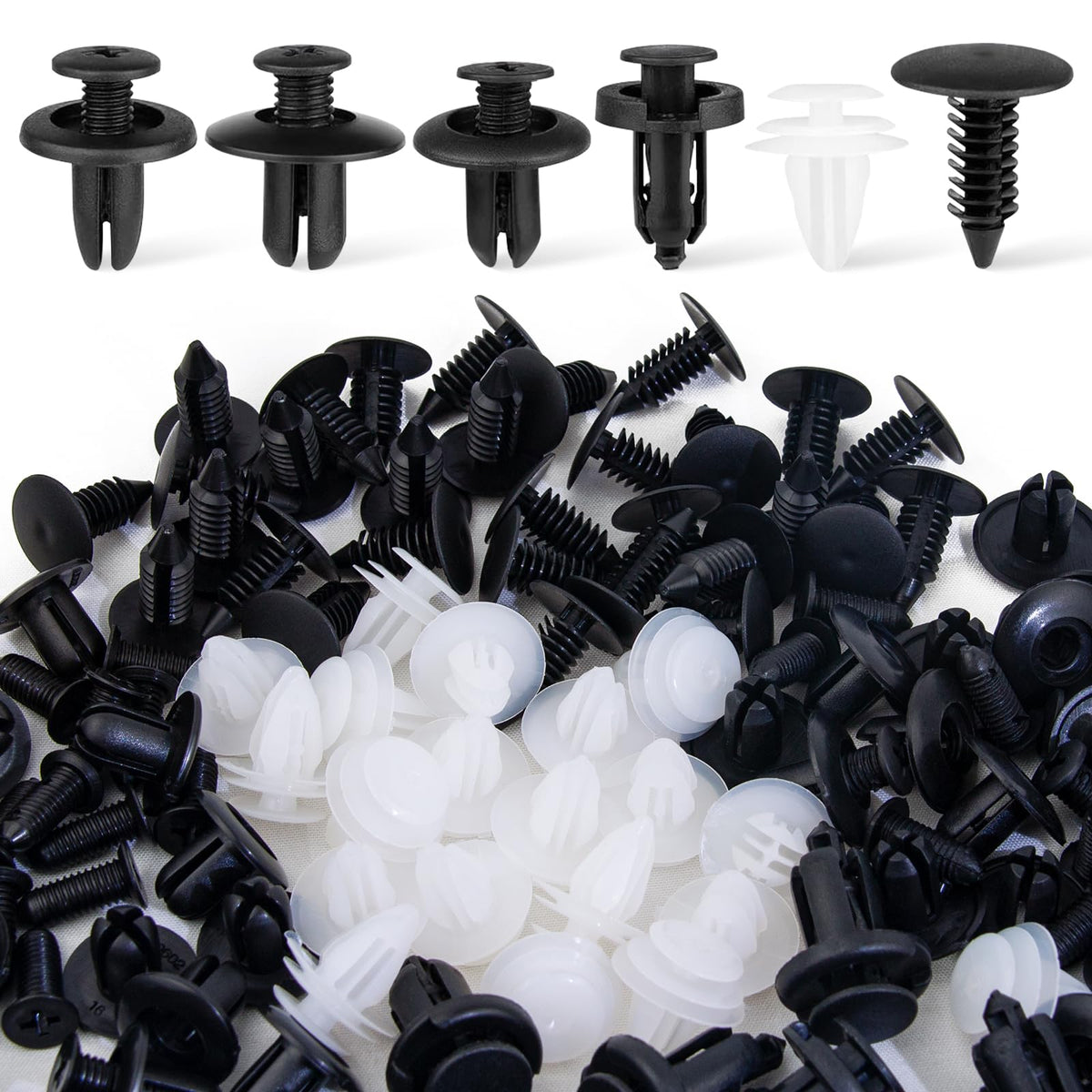 150PCS Car Clips & Plastic Rivets, 6 Popular Sizes Auto Body - Product Imagery