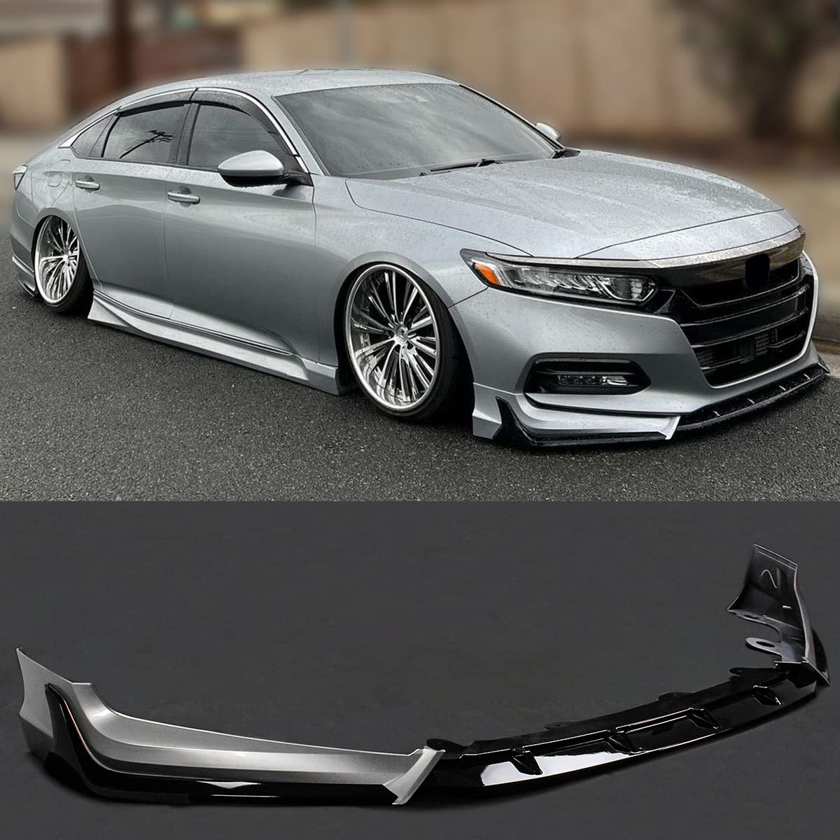 ACR Style JDM Painted Two-Toned Gloss Black Lunar Silver - Product Imagery