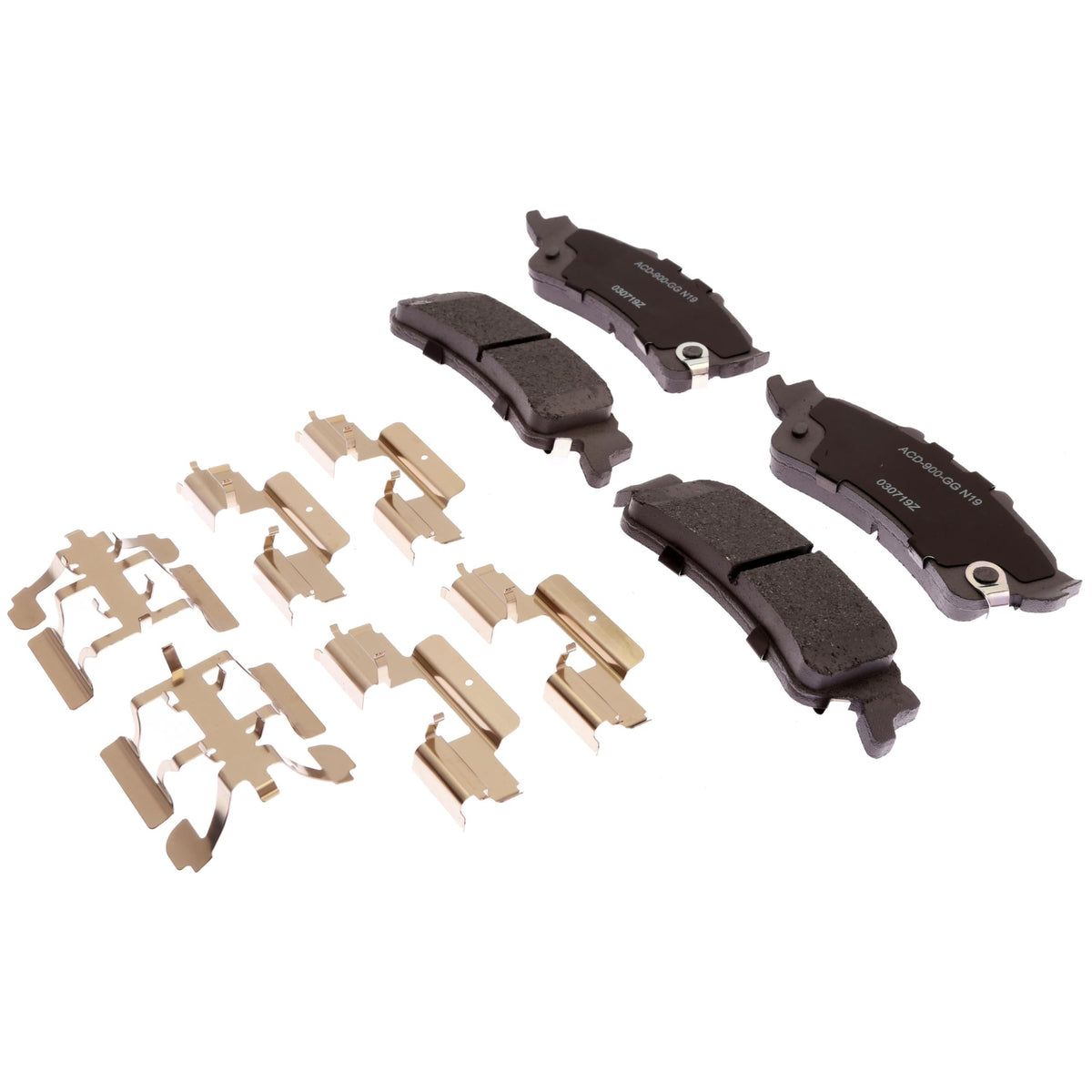 ACDelco Silver Rear Brake Pad Set with Clips 14D792CHF1 | GM - Product Imagery