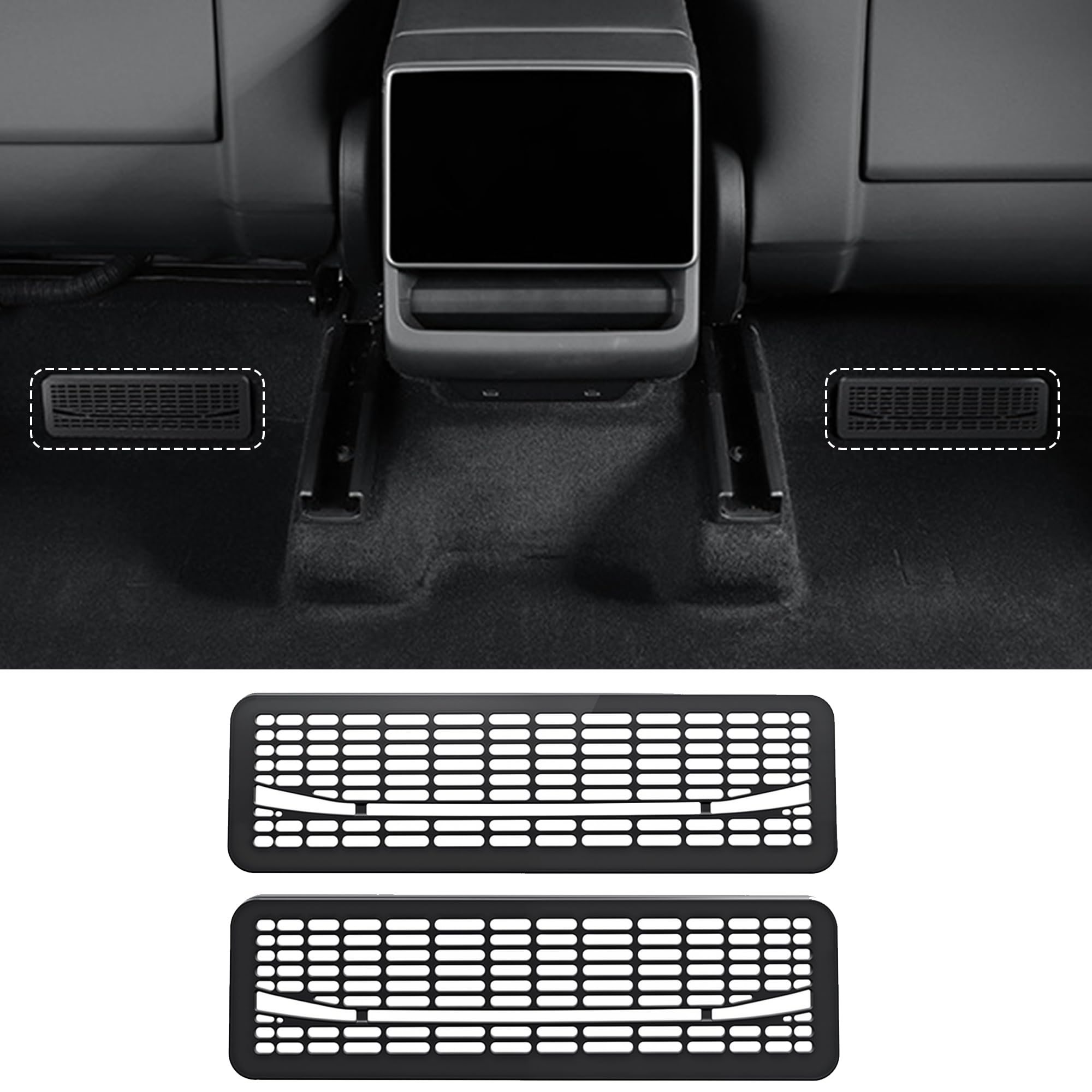 Rear Under Seat Floor Air Vent Cover for Tesla Model Y Juniper - Product Imagery