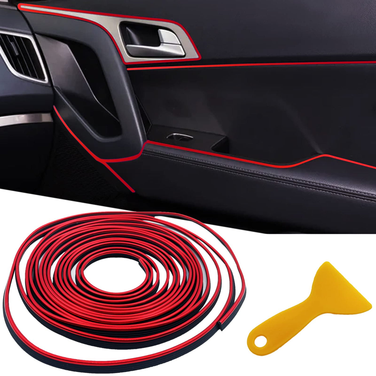 Car Interior Trim Strips,Universal 9.8 ft Car Electroplating - Product Imagery