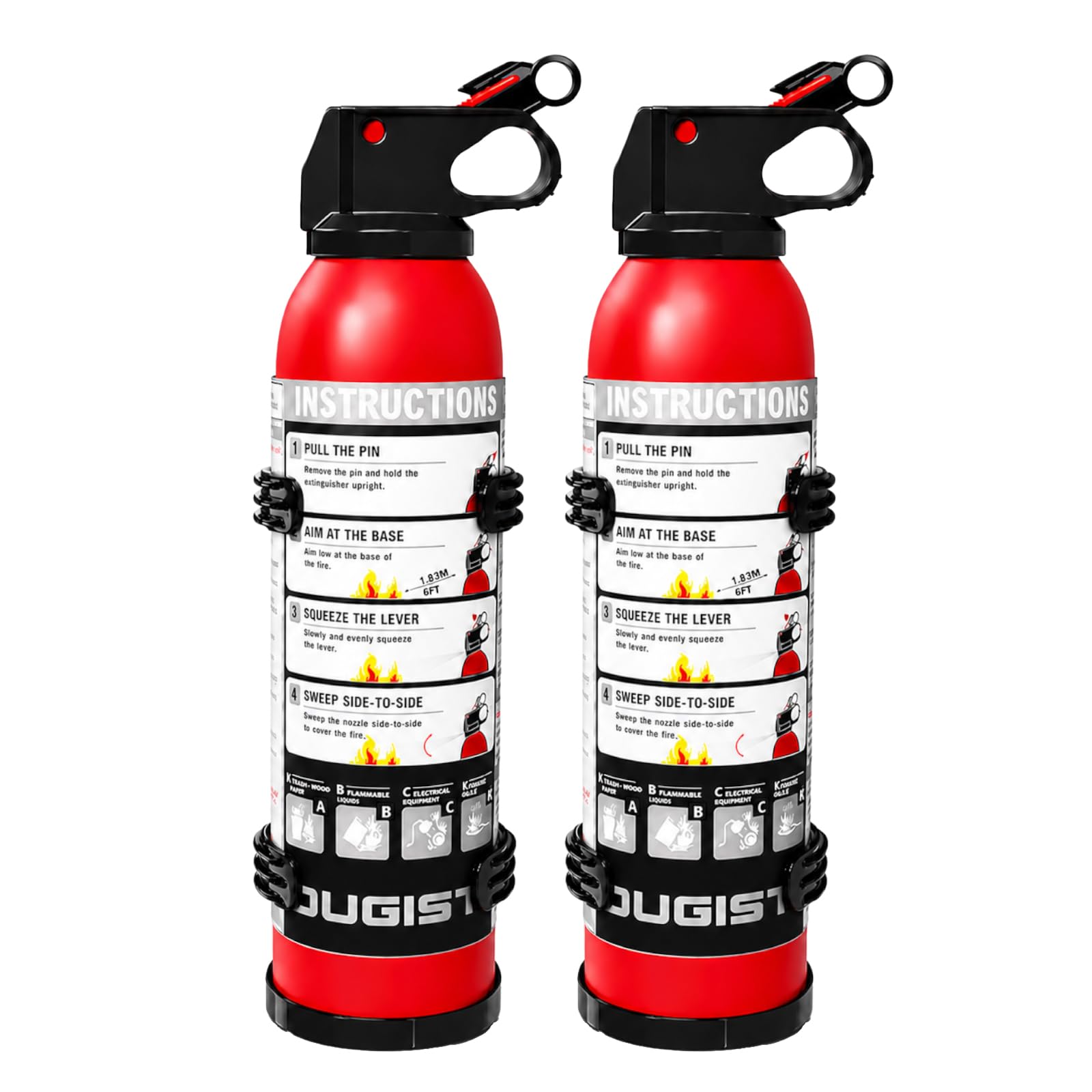 Small Fire Extinguisher for Home & Car – (2-Pack, 1.32lb Each) - Product Imagery