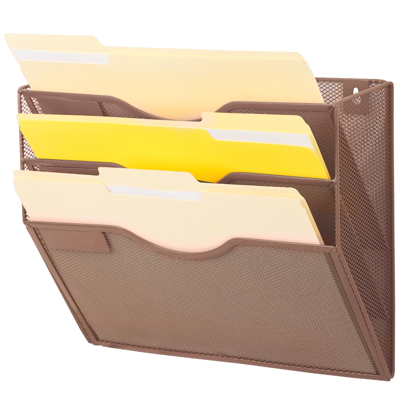 EASEPRES 3 Pocket Mesh Hanging Wall File Organizer, Wall Mounted - Product Imagery