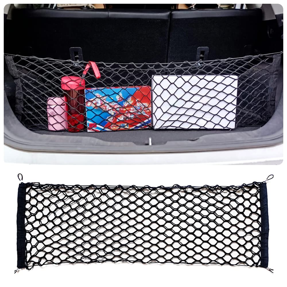 Car Rear Cargo Net with Good Elasticity&Tensile Strength Trunk - Product Imagery