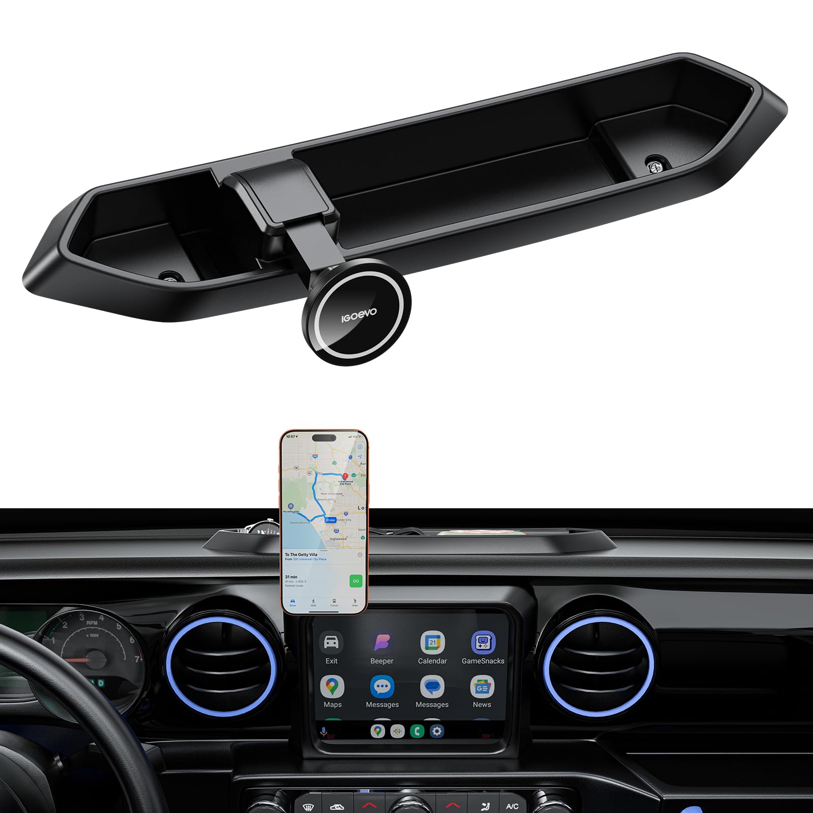 Magnetic Phone Mount for 2018 2019 2020 2021 2022 2023 Jeep - Product Imagery