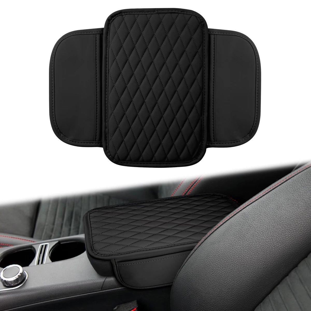 BFXM Car Center Console Cover with 2 Organizer Pockets Storage - Product Imagery
