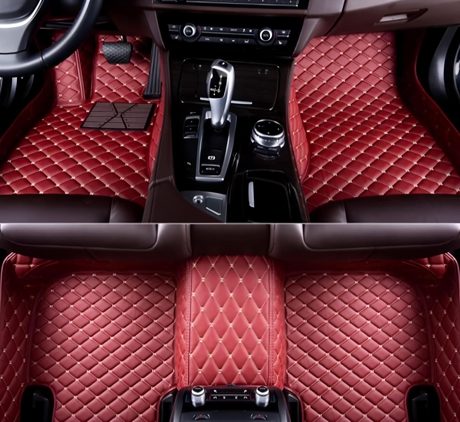 SARAHS Customized car Floor mats (Wine red) - Product Imagery
