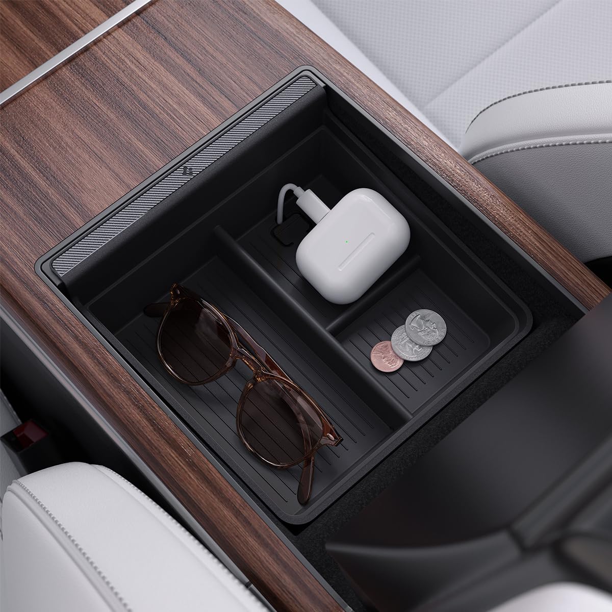 Spigen Console Organizer Tray for Tesla Model X & S - Product Imagery