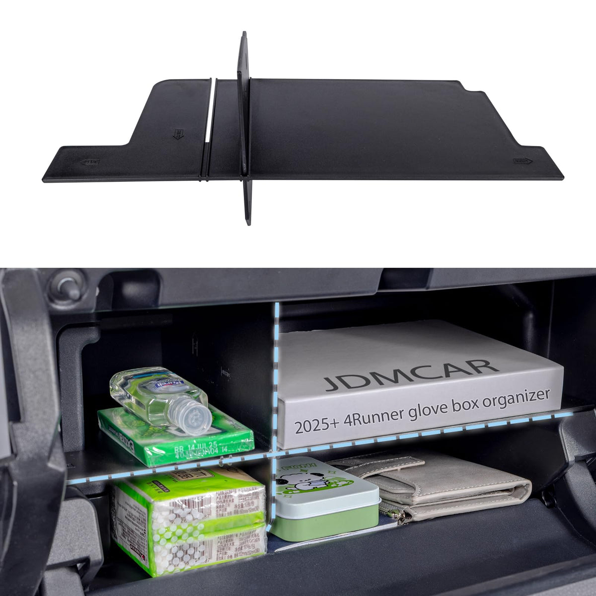 JDMCAR Glove Box Organizer Tray for 2025-2026 Toyota 4Runner - Product Imagery