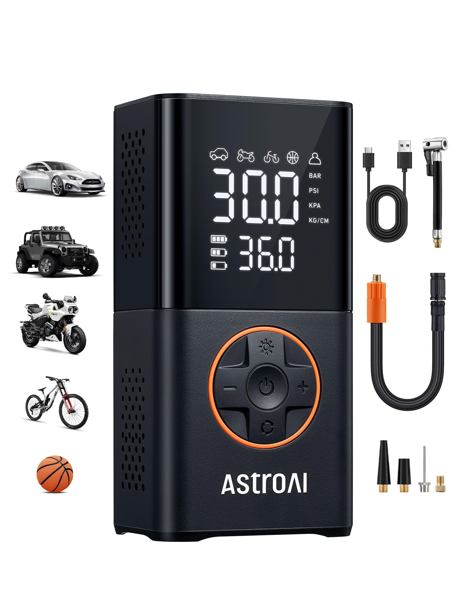AstroAI L7 Tire Inflator Portable Air Compressor,150 PSI - Product Imagery