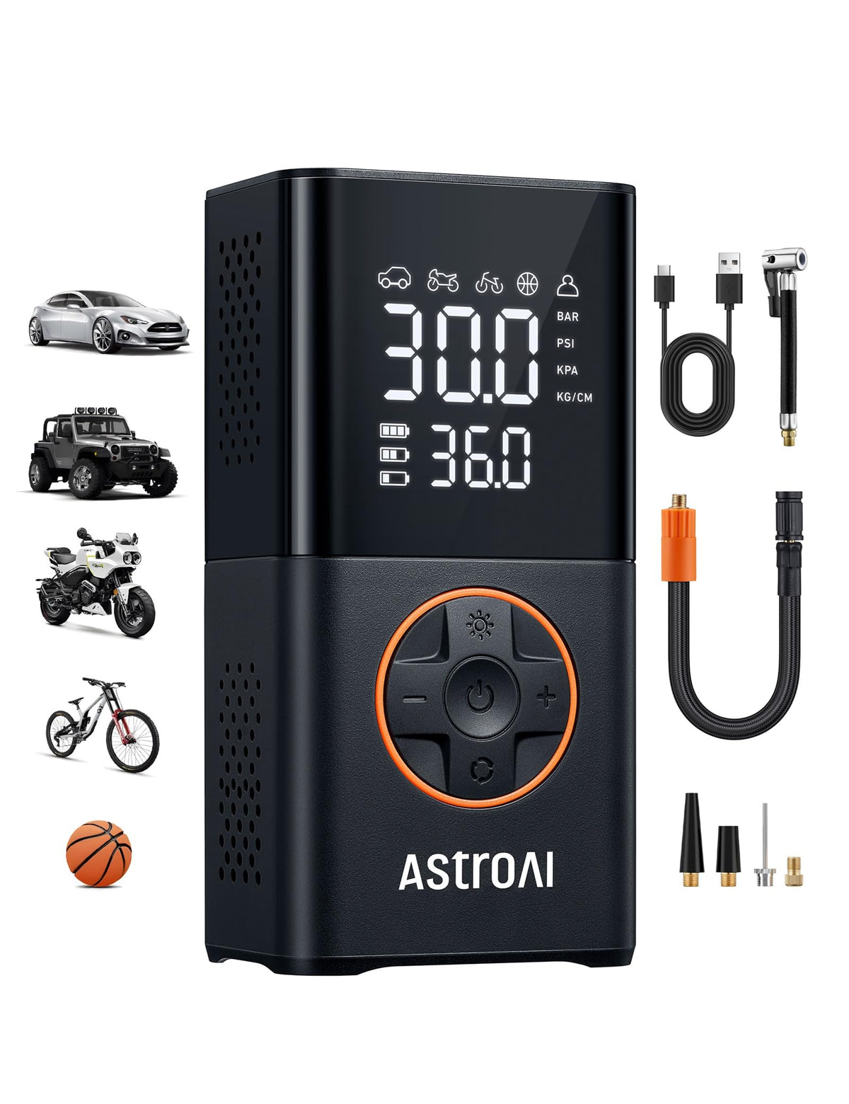 AstroAI L7 Tire Inflator Portable Air Compressor,150 PSI - Product Imagery