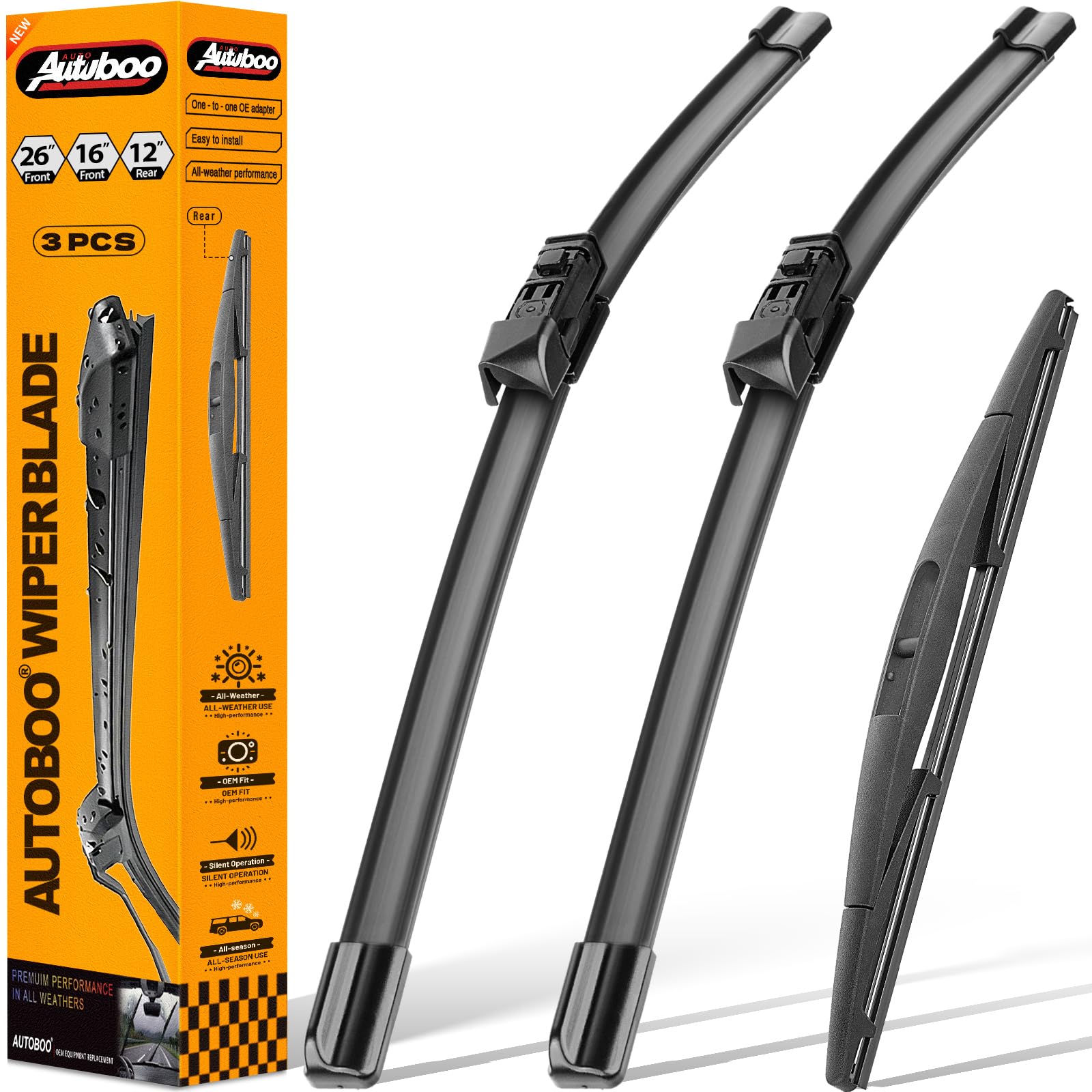AUTOBOO Windshield Wiper Blade Replacement for Subaru Crosstrek - Product Imagery