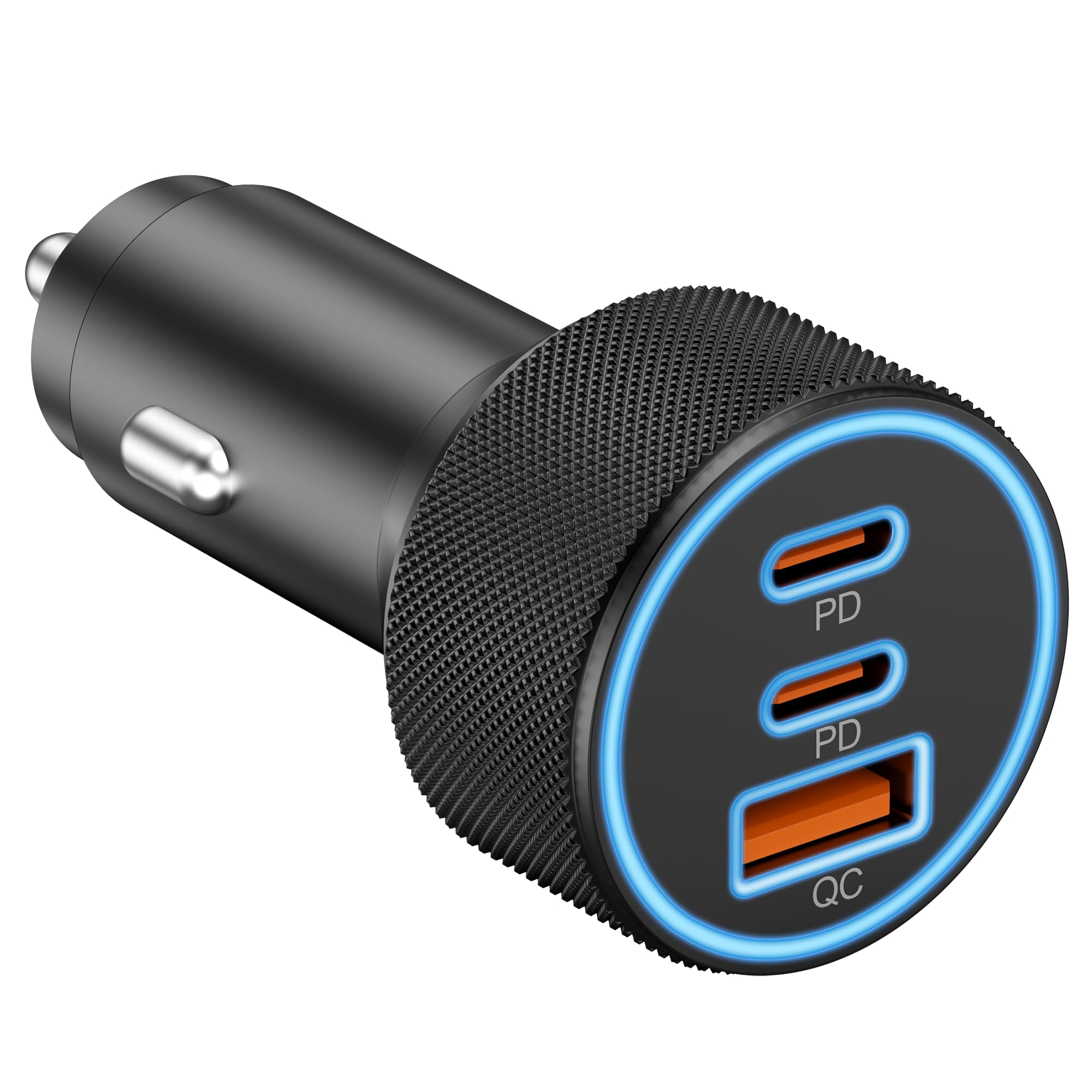 Car Charger USB C, 3 Port 67W Dual USB-C & USB-A Car Phone - Product Imagery