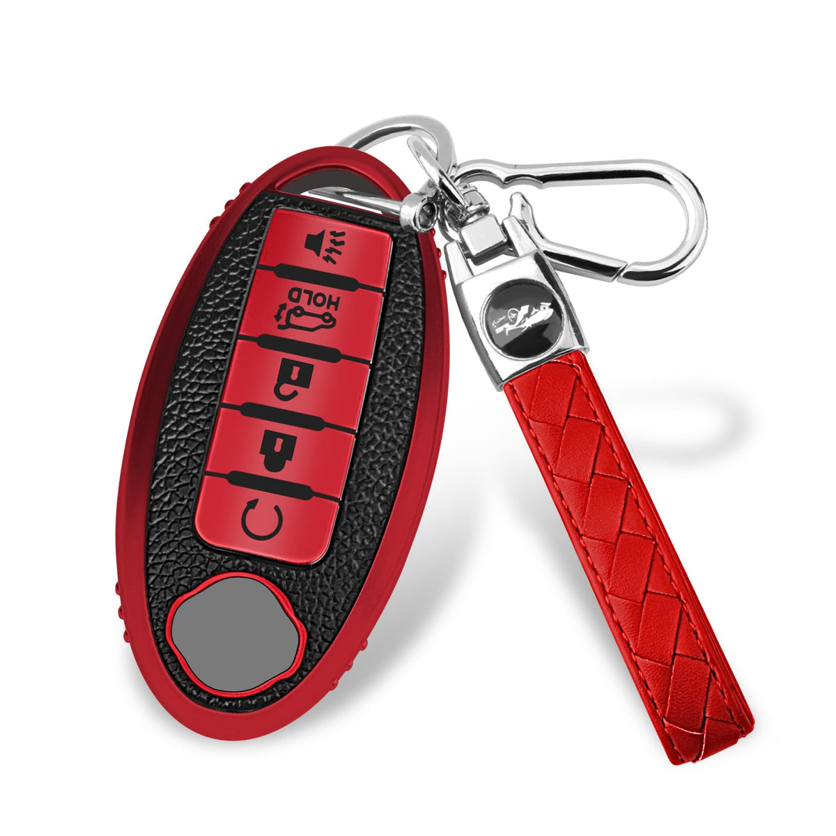 MILD EAST for Nissan Soft TPU Key Fob Cover (5-Button-red) - Product Imagery