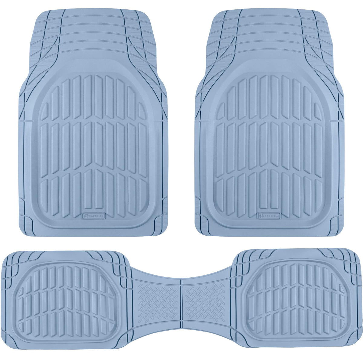 Carbella FlexTough LITE Rubber Car Mats Full Set - All Weather - Product Imagery