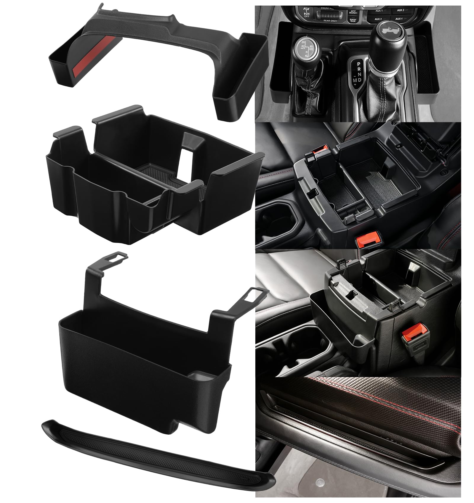 Cyfie 4PCS Center Console Organizer for 2026 2025 2024 Jeep - Product Imagery