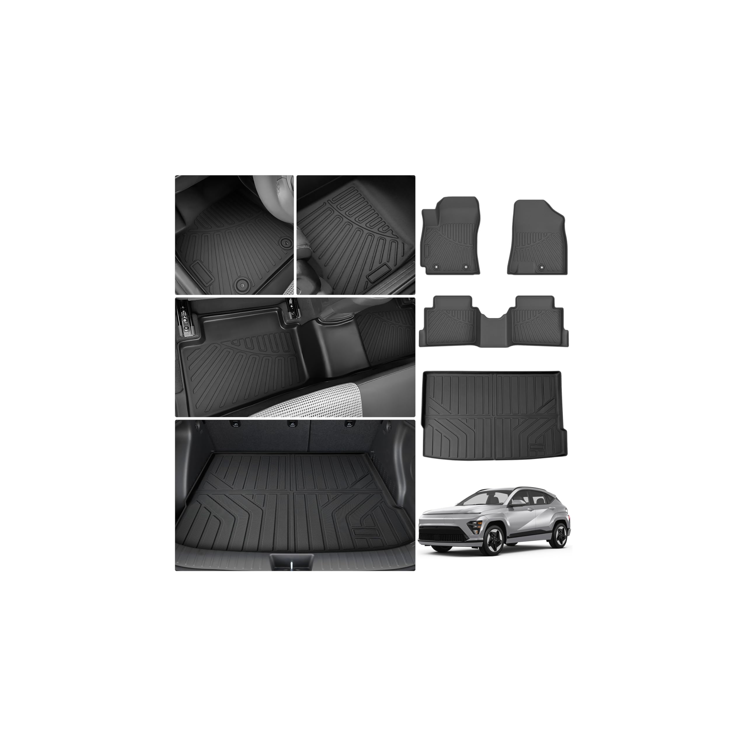 Cartist Floor Mats for Hyundai Kona 2024 2025 2026 (No Electric - Product Imagery