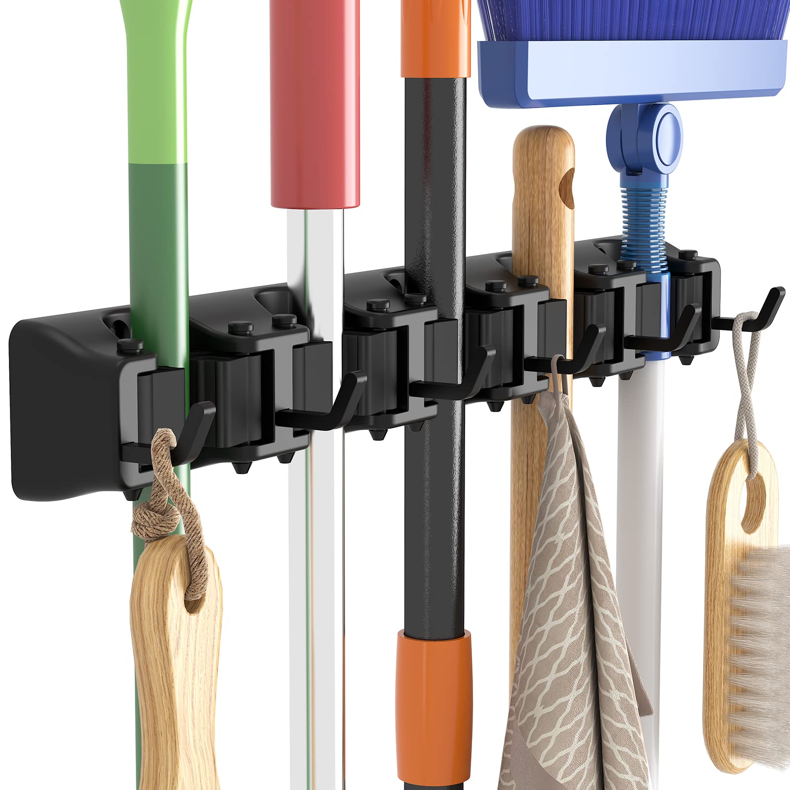Lifewit Mop and Broom Holder Organizer Wall Hanging Mount, - Product Imagery
