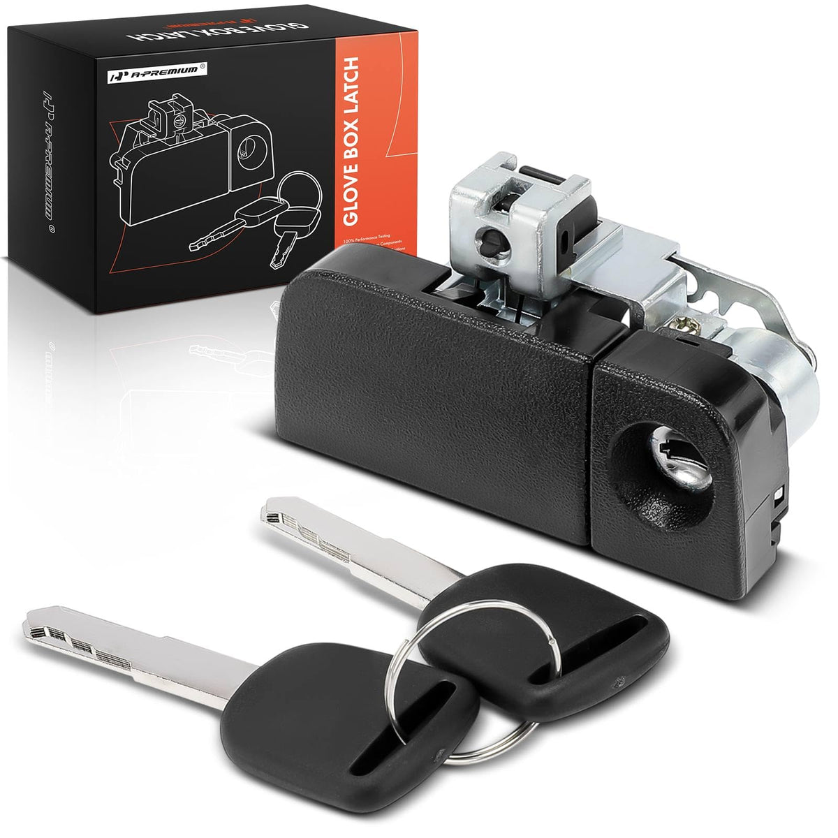 A-Premium Black Glove Box Handle Latch - Product Imagery