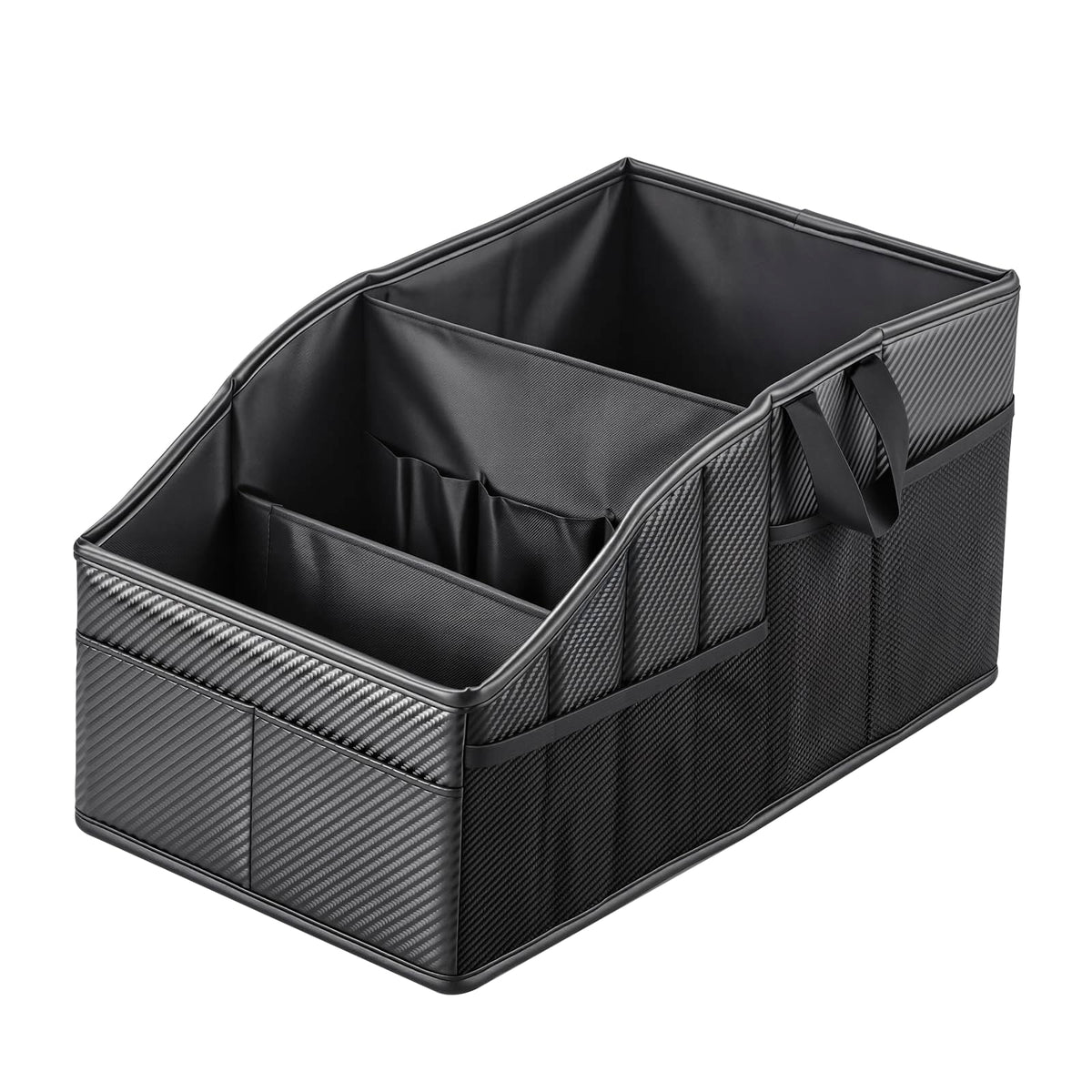 WHHMK Sturdy Leather Car Storage Support Up to 33 LB,Carbon - Product Imagery