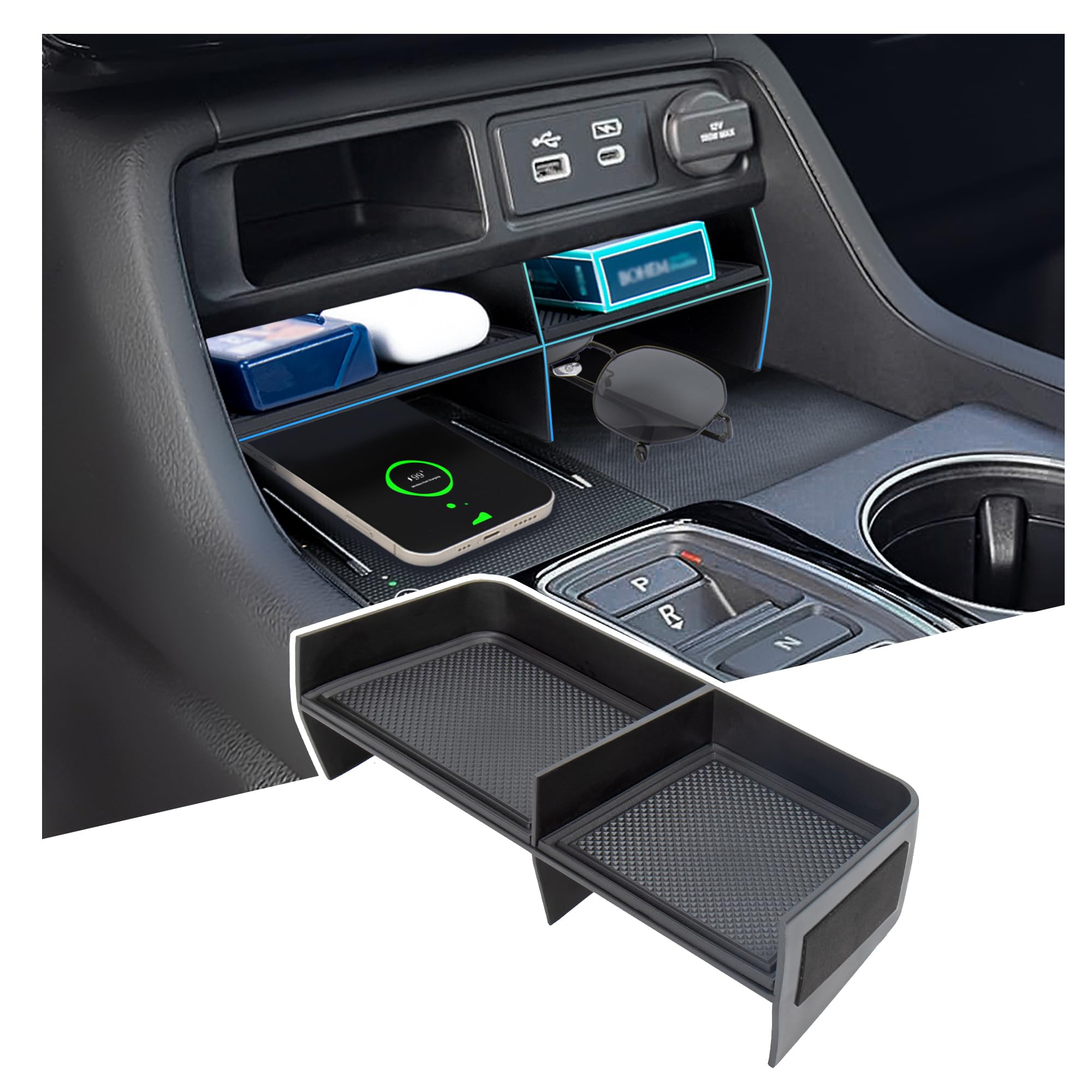 Center Console Organizer for 2023-2026 Honda Pilot/2026 Passport - Product Imagery