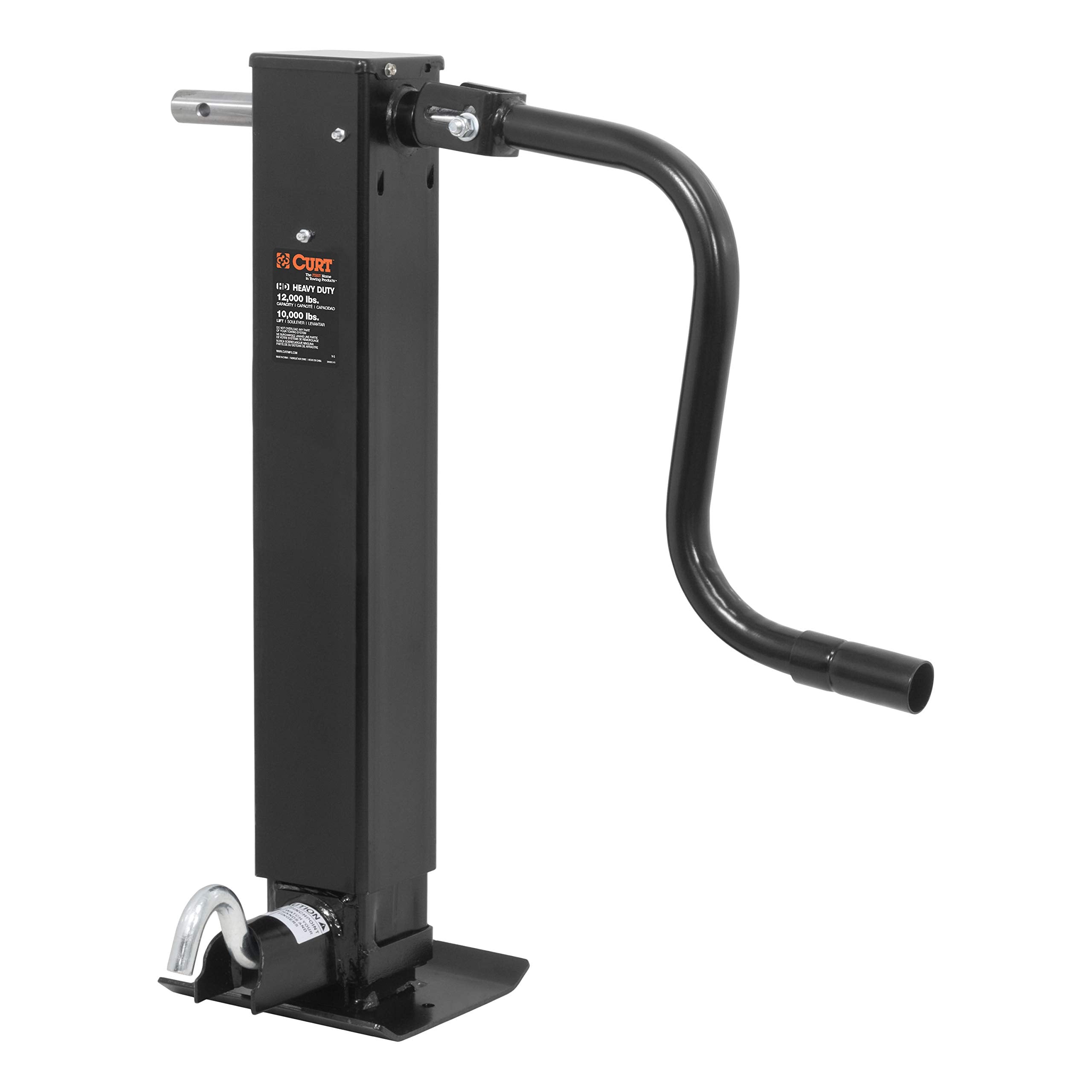 Curt 28512 Side Wind Heavy Duty Square Jack - Product Imagery