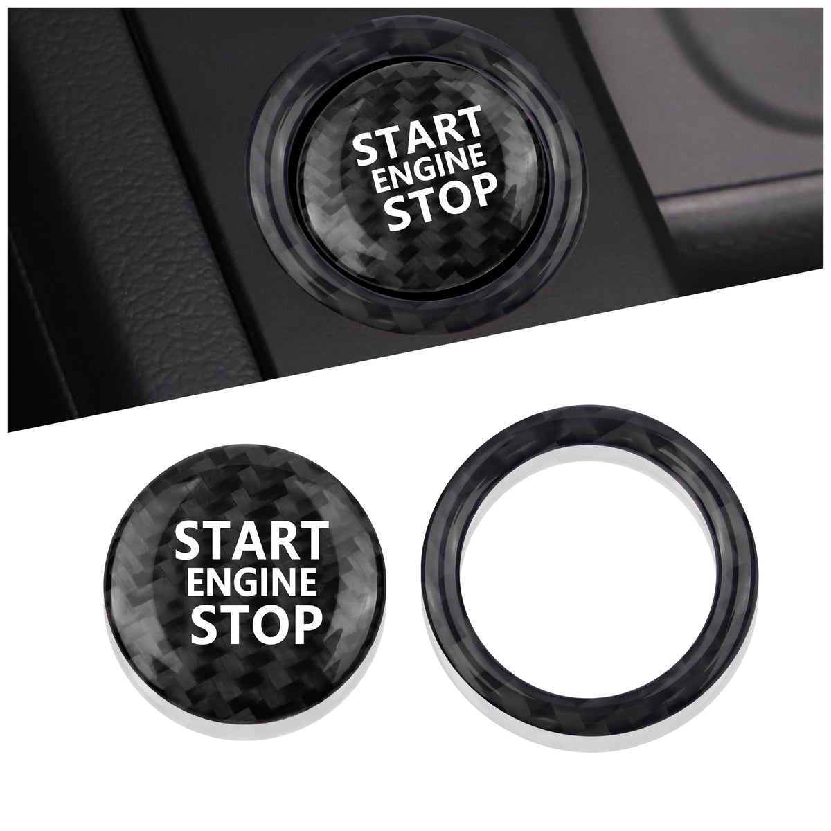 Car Push Start Button Cover Compatible with Audi,Cool Cars - Product Imagery