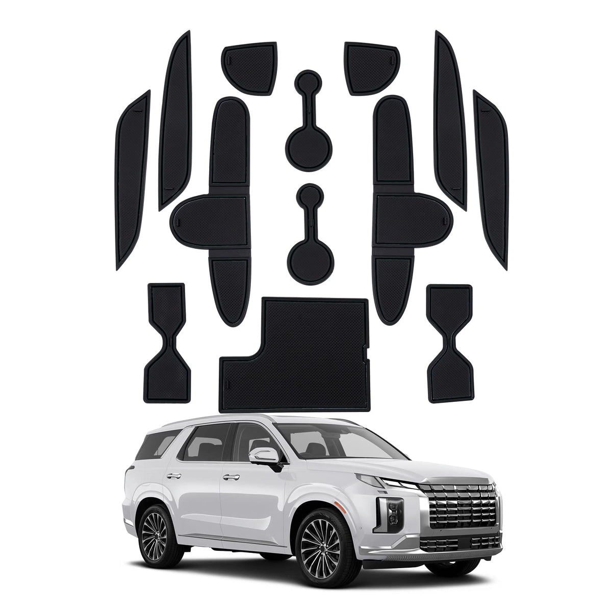 SHAOHAO for 2024 2025 Hyundai Palisade Door Slot Mats 2025 - Product Imagery