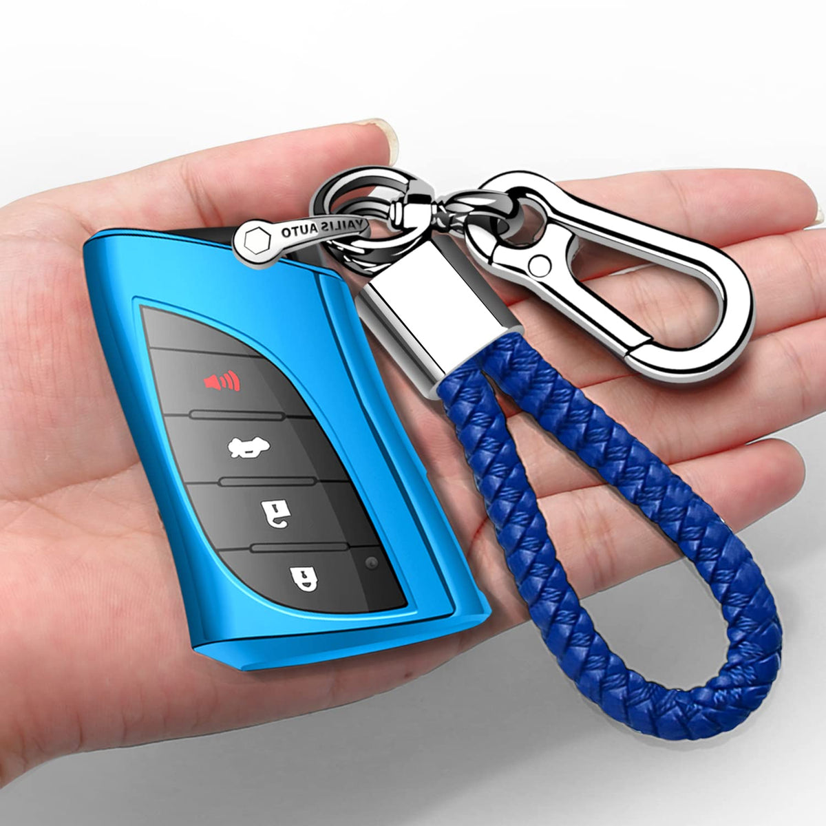 Compatible with Lexus Key fob Cover with Keychain Soft TPU 360 - Product Imagery