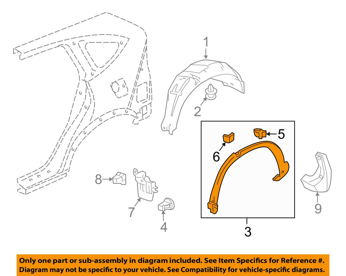 Genuine Honda 74410-T0A-A01 Side Protector, Right, Rear - Product Imagery