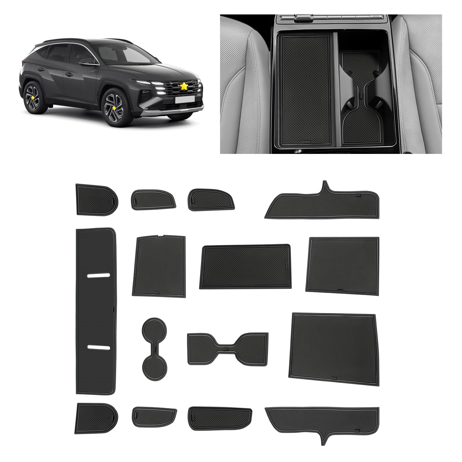 SKTU Door Slot Mat for 2025 2026 Hyundai Tucson Accessories Door - Product Imagery