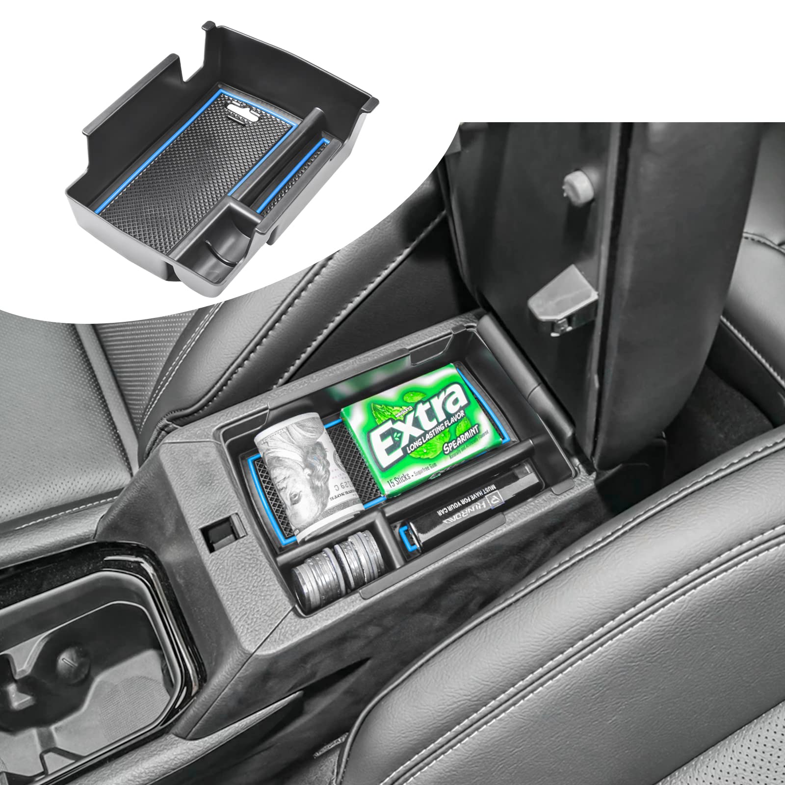 RUNROAD Armrest Storage Tray For 2022-2025 2026 Jeep Compass - Product Imagery