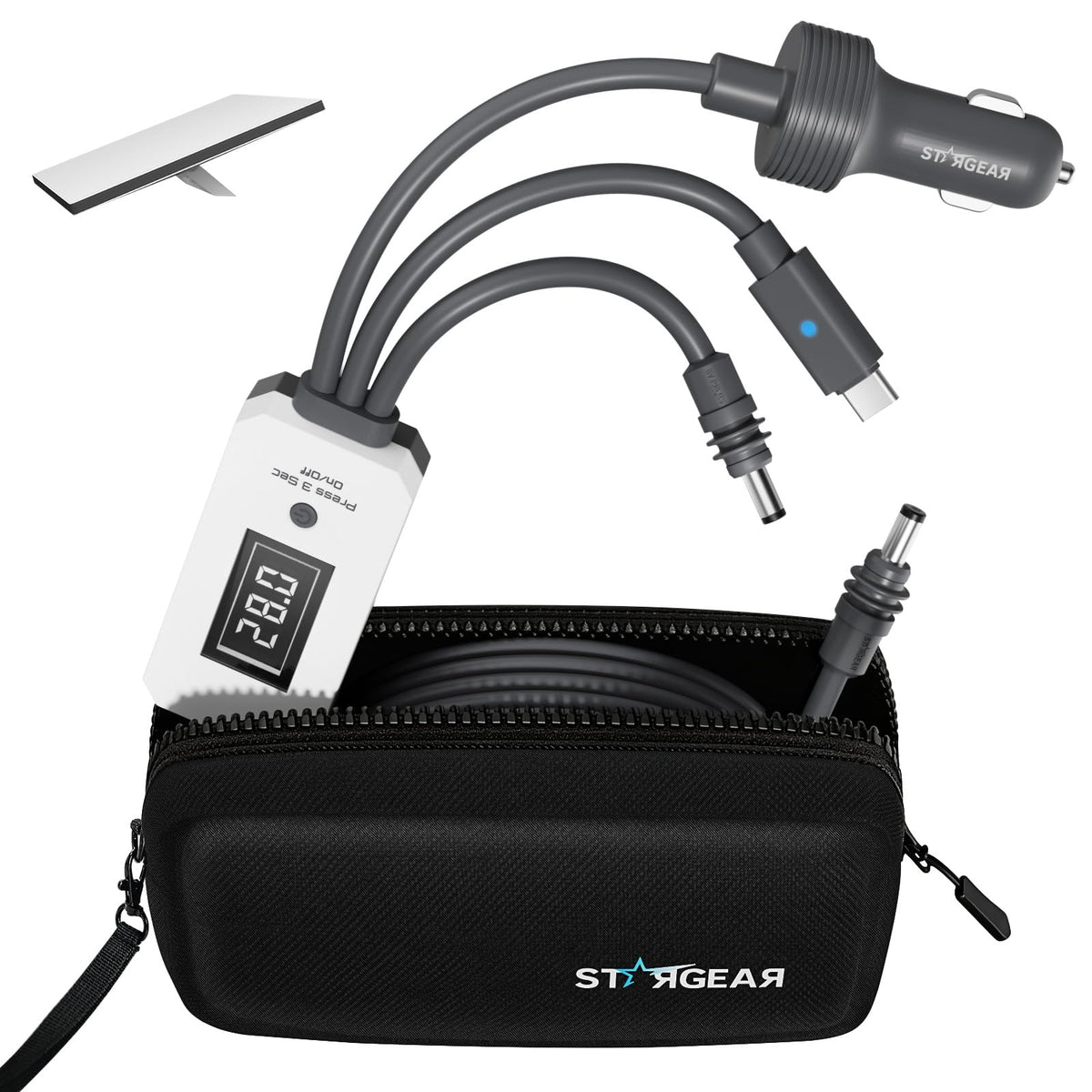 Starlink Mini 3 in 1 Cable 10FT/3M with Digital Voltage Display - Product Imagery