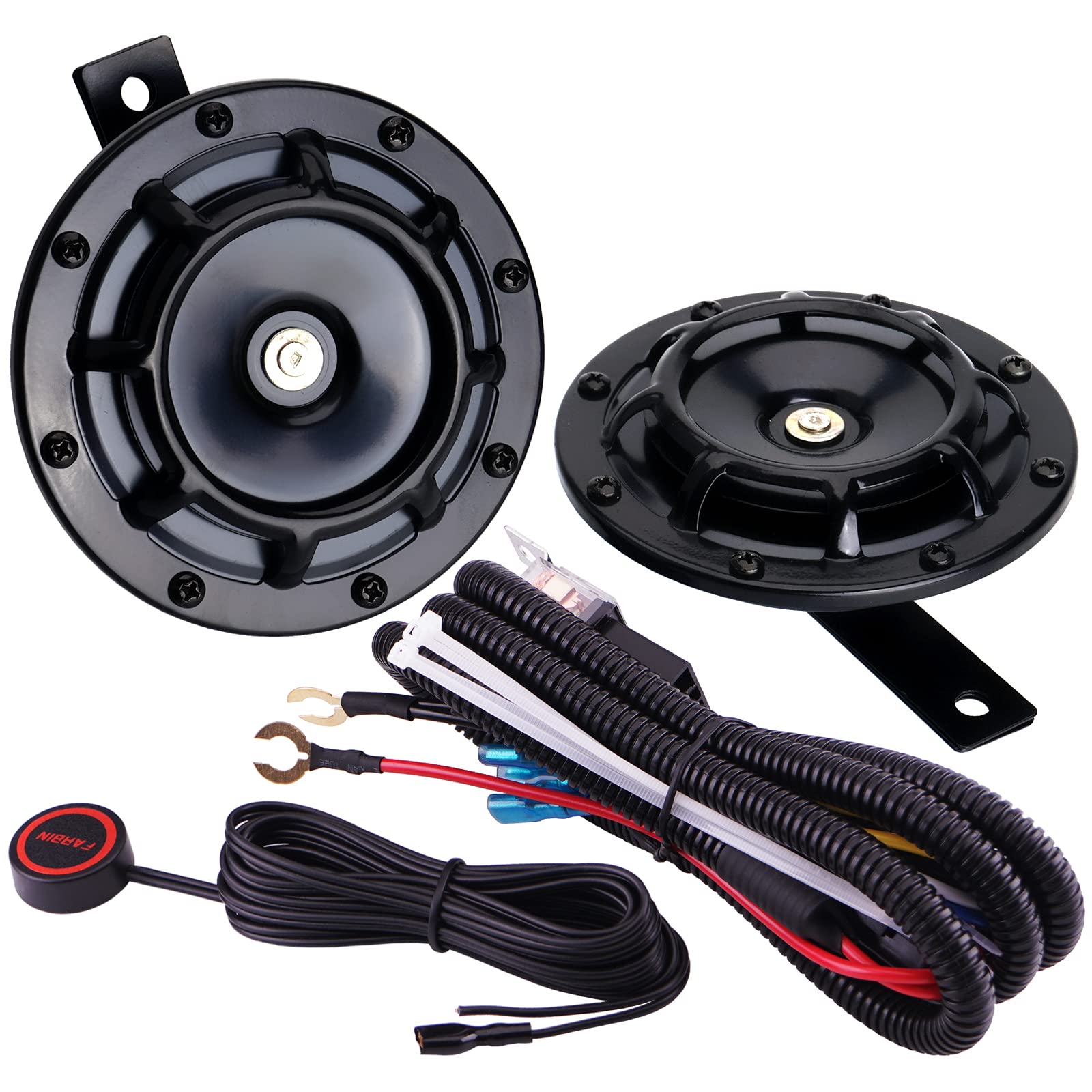 Loud Train Horn for Car Motorcycle Electric Horns with Button - Product Imagery