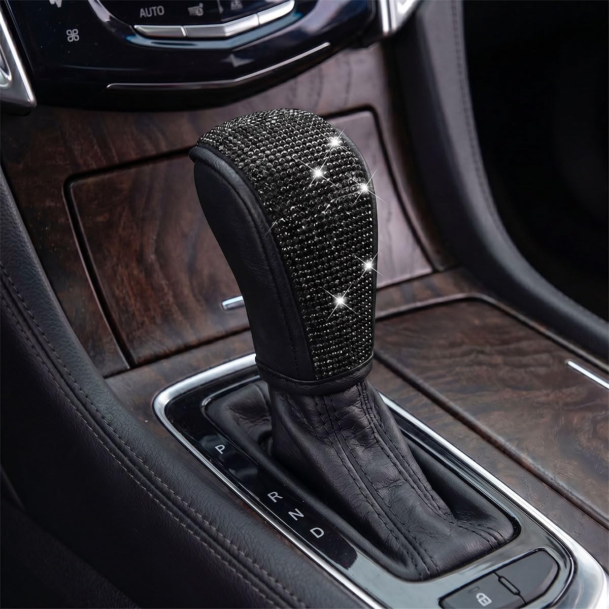 Bling Car Gear Shift Cover (Black) - Product Imagery