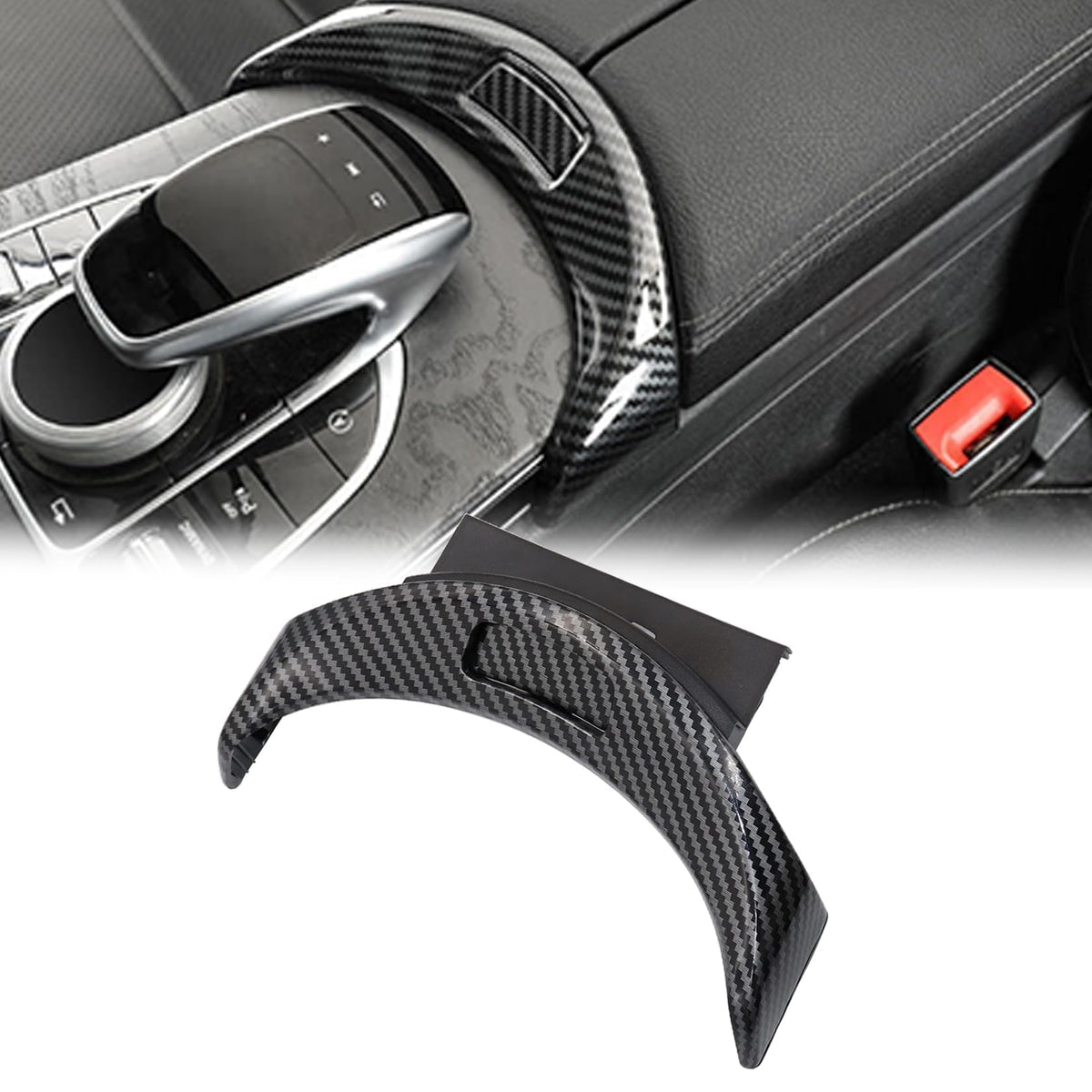 FZJDSD Carbon Fiber Style Front Console Cover 2056803407 fit for - Product Imagery
