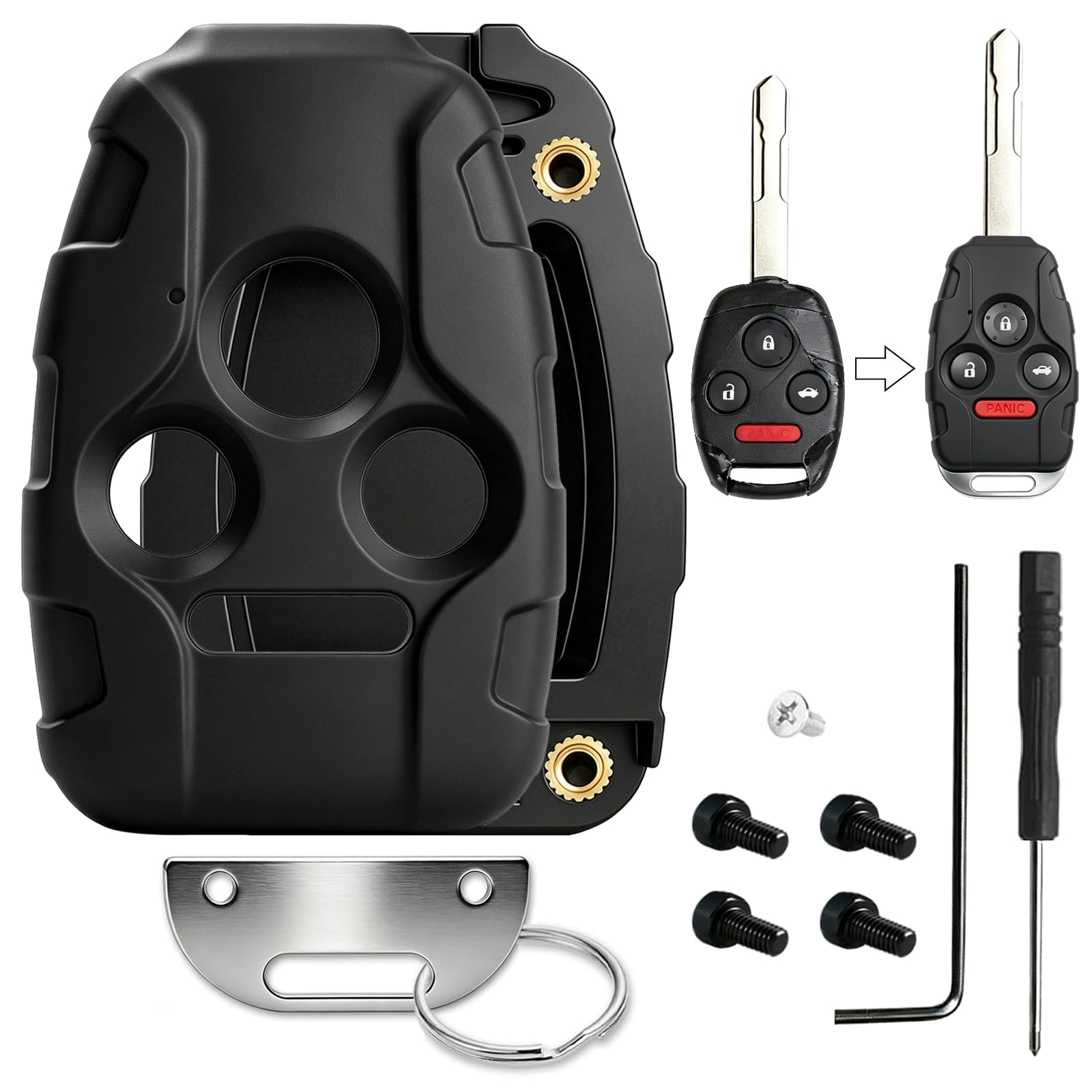 Key Fob Cover Replacement for Honda 2003-2015 Accord Civic CRV - Product Imagery