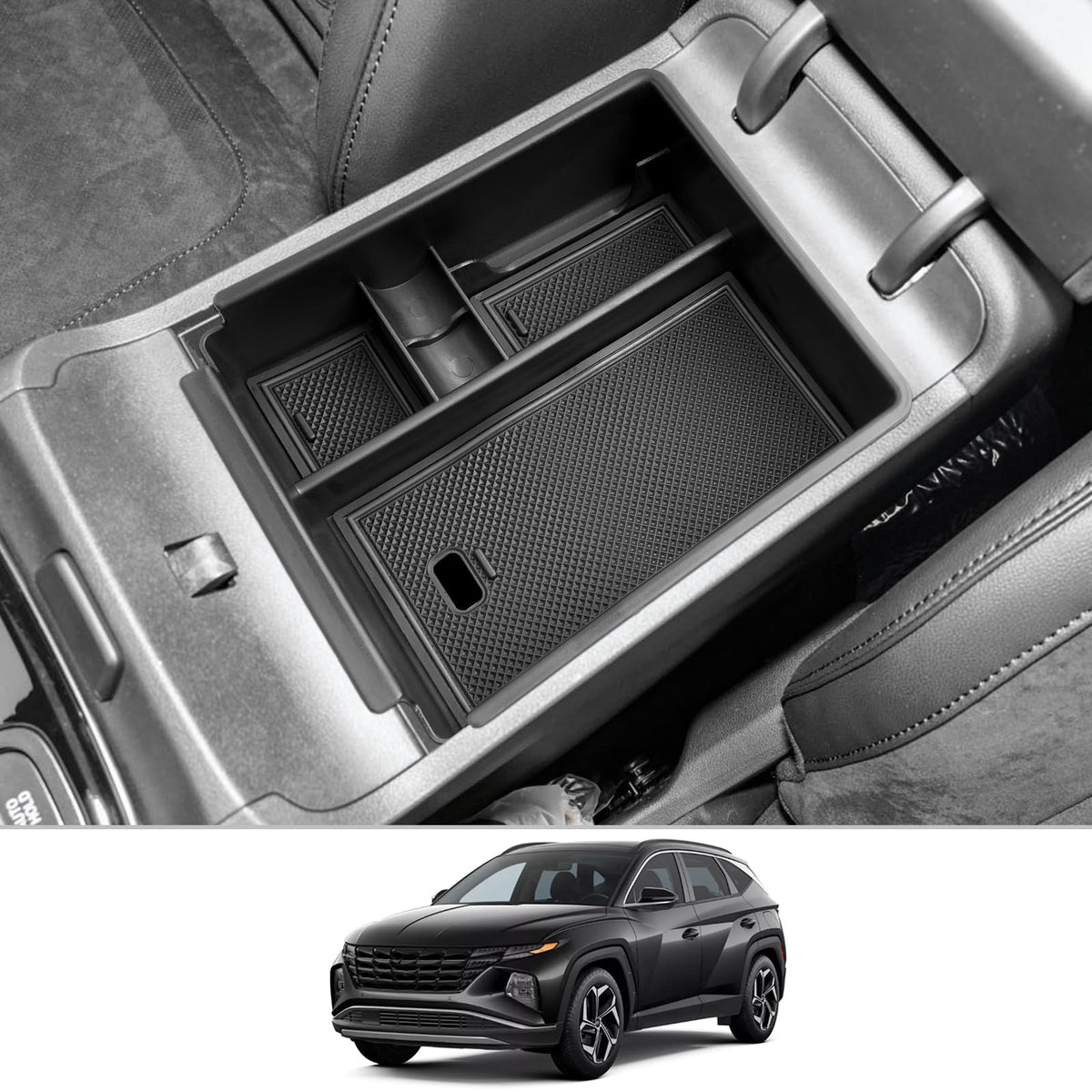 CDEFG for 2025 2026 Hyundai Tucson Center Console Organizer - Product Imagery