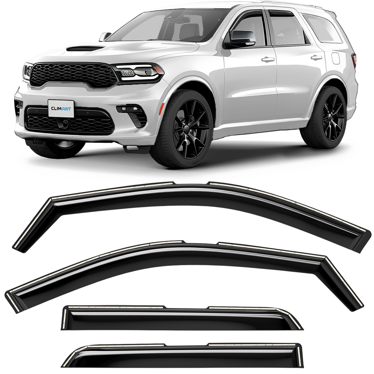 CLIM ART in-Channel Incredibly Durable Rain Guards for Dodge - Product Imagery