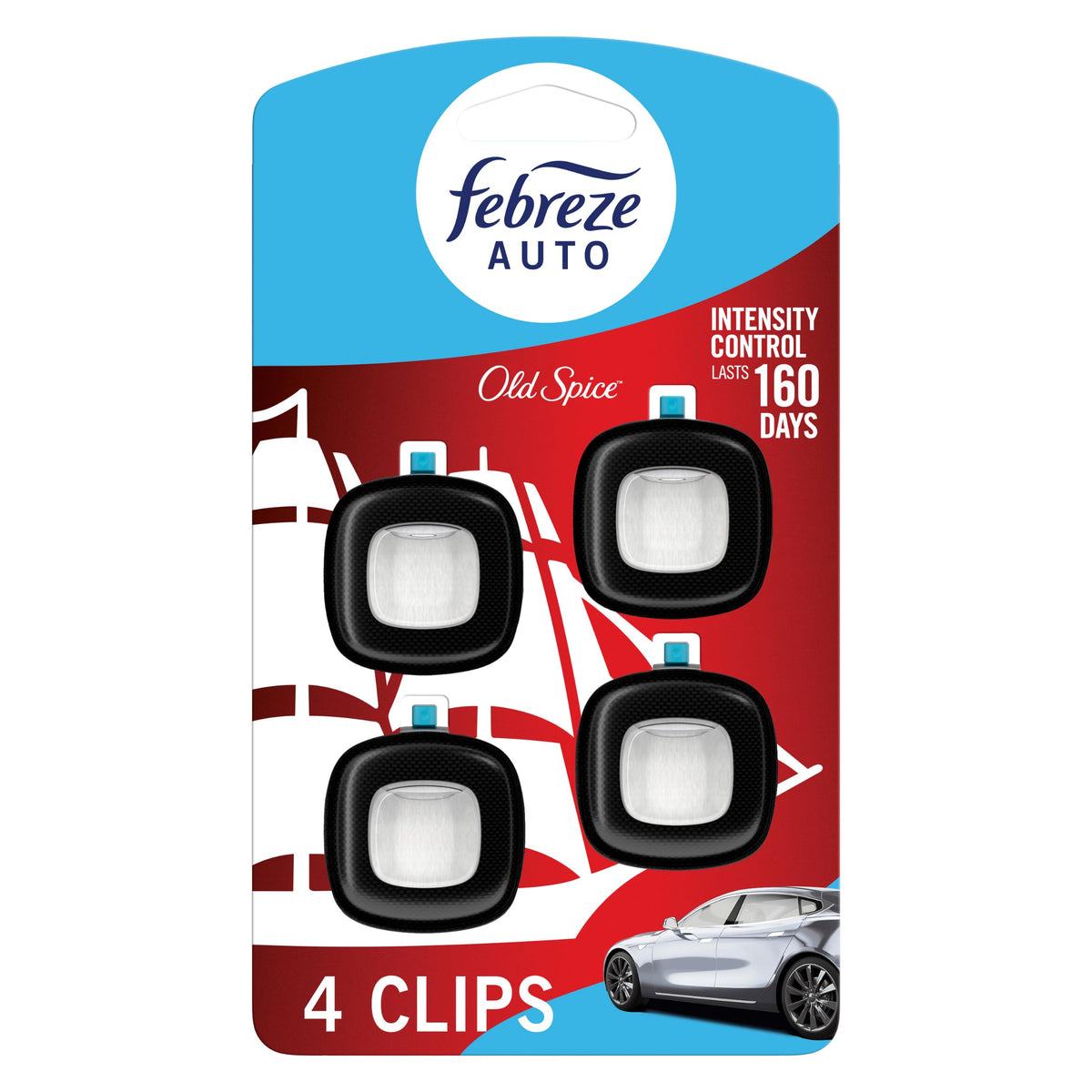 Febreze Odour-Fighting Auto Air Freshener, Car Vent Clip, Old - Product Imagery