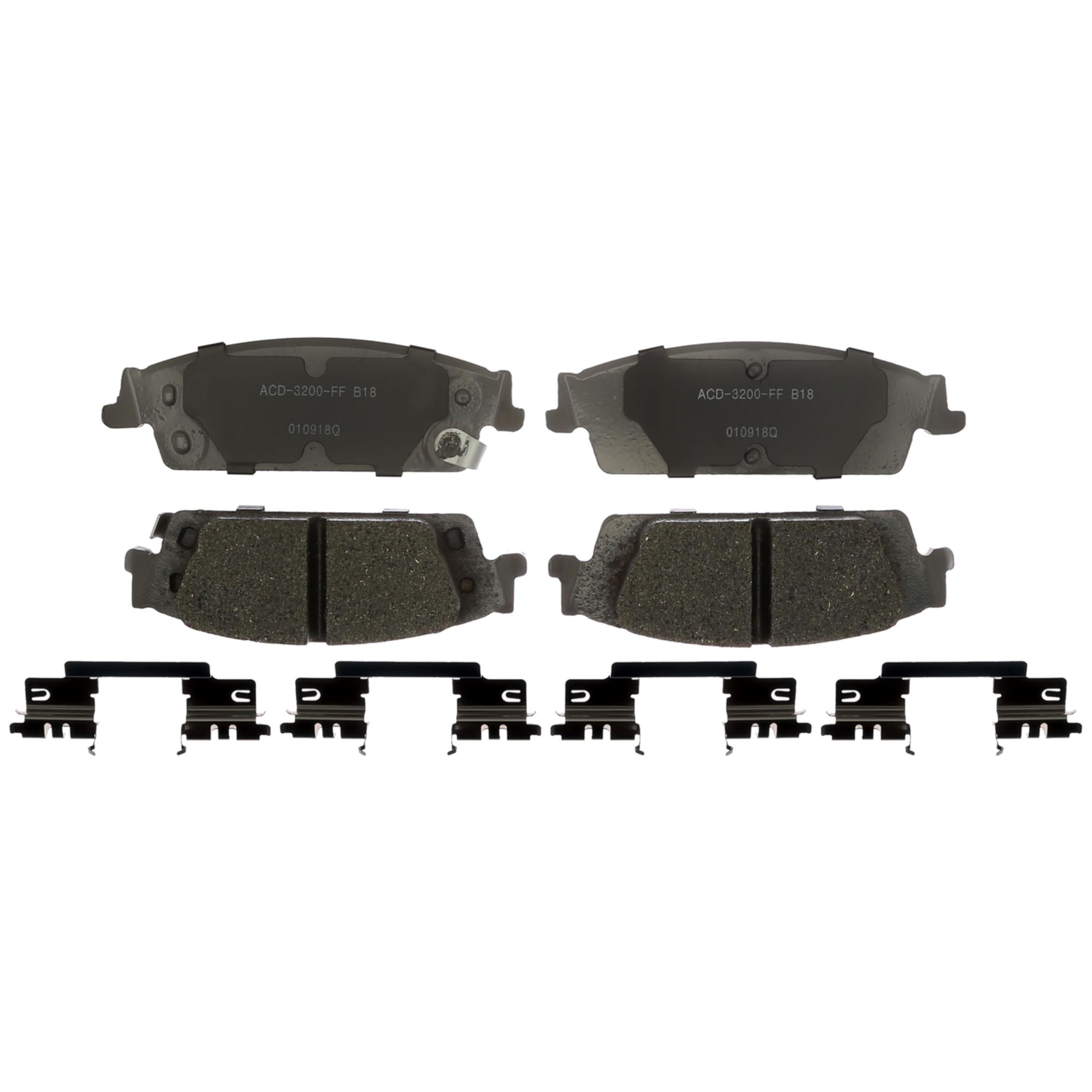 ACDelco Silver Rear Brake Pad Set 14D1707CHF1 | GM 19386946 - Product Imagery